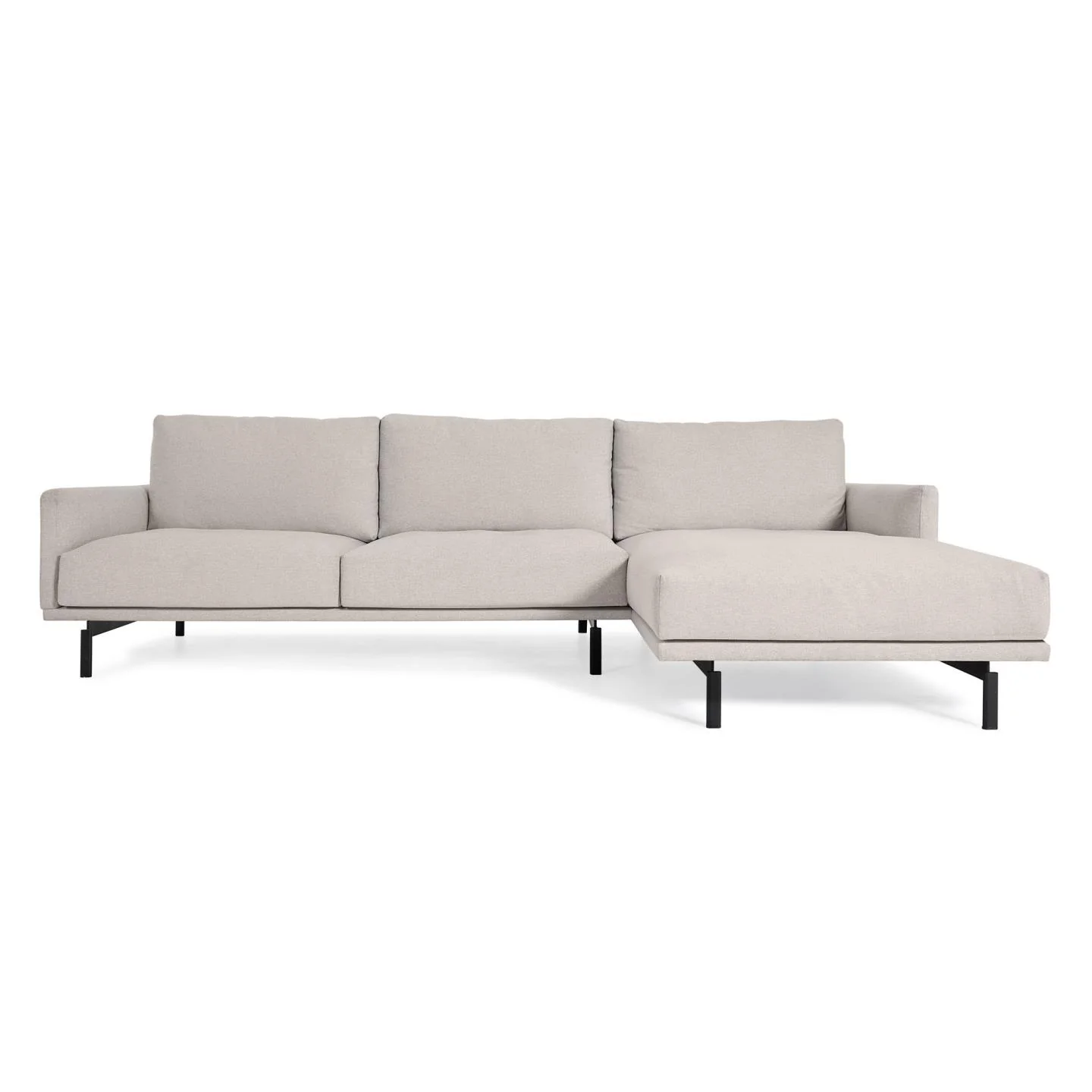 Galene 4-Sitzer Sofa beige mit Chaiselongue rechts 314 cm