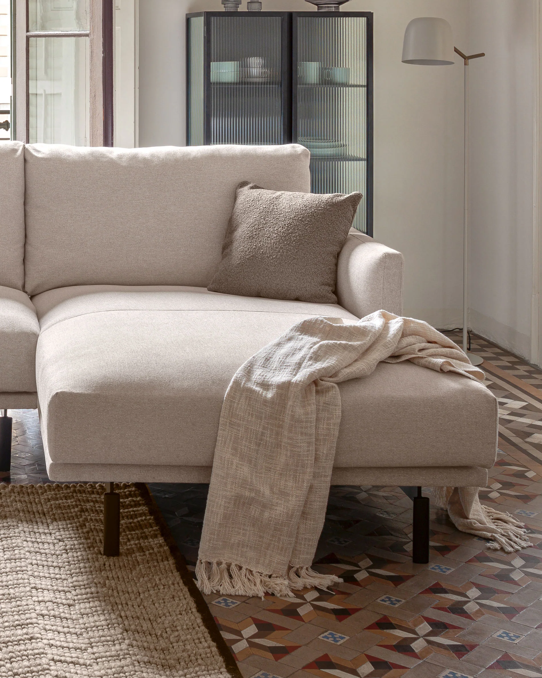 Galene 4-Sitzer Sofa beige mit Chaiselongue rechts 314 cm - Image 5