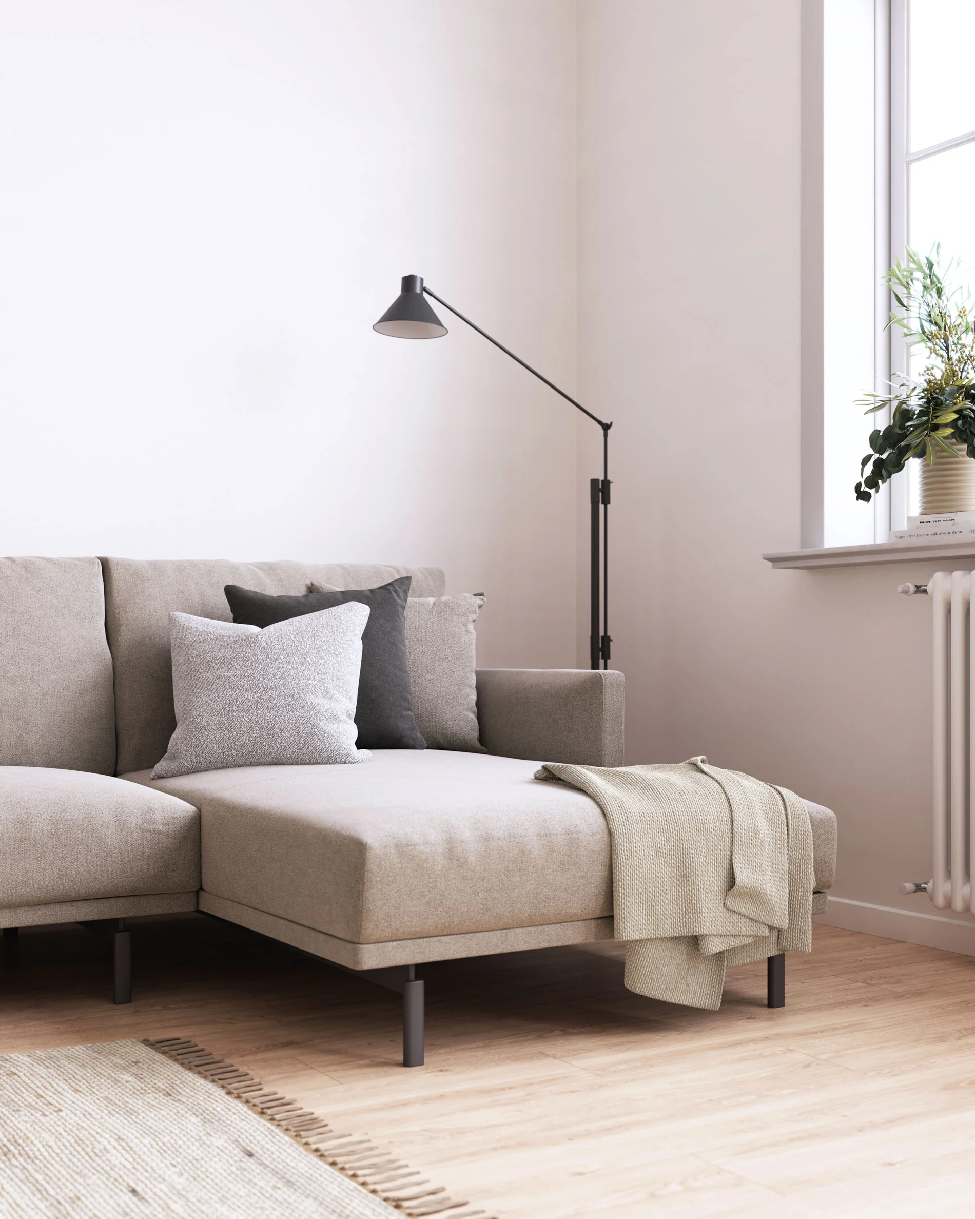 Galene 4-Sitzer Sofa beige mit Chaiselongue rechts 314 cm - Image 8