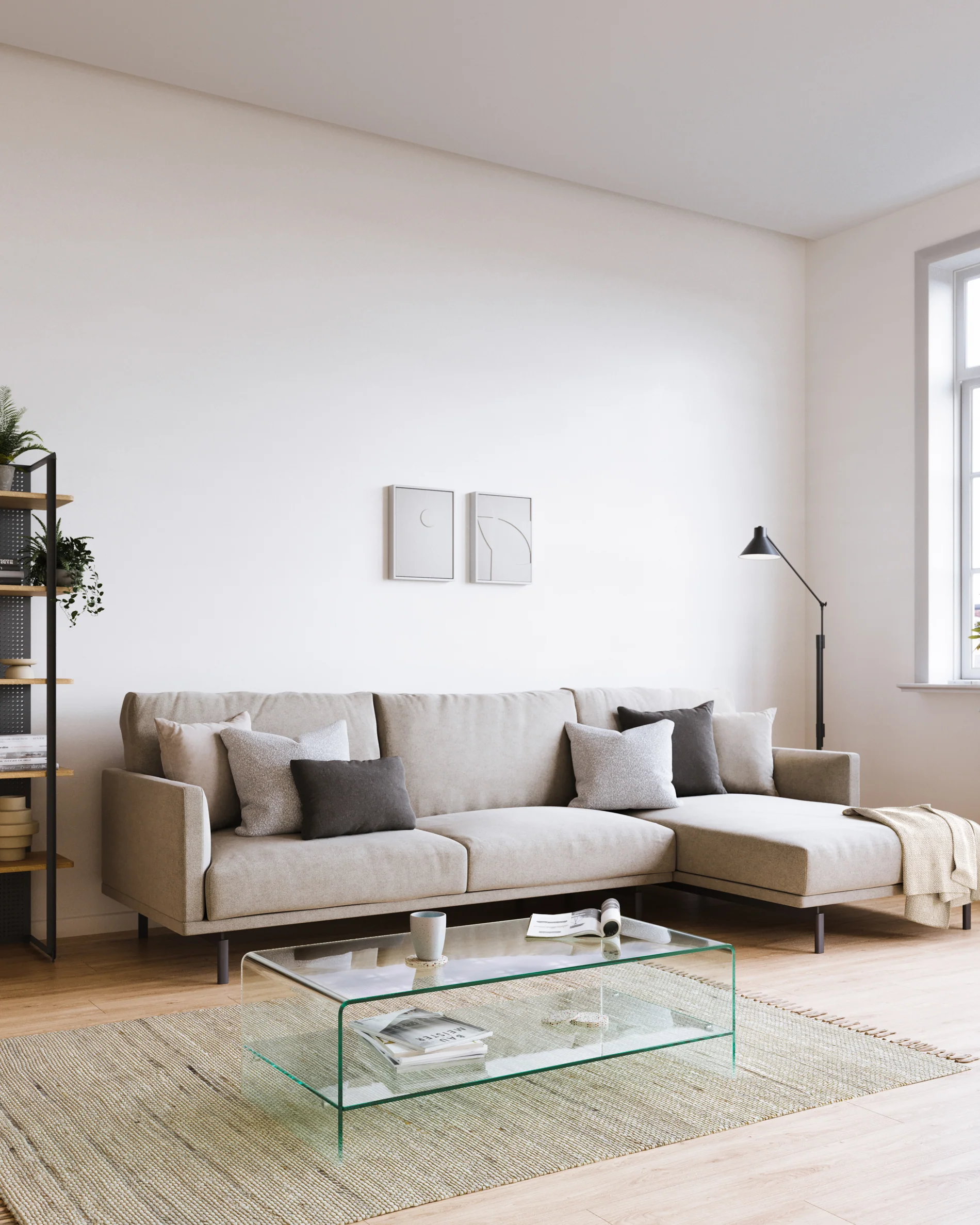 Galene 4-Sitzer Sofa beige mit Chaiselongue rechts 314 cm - Image 9