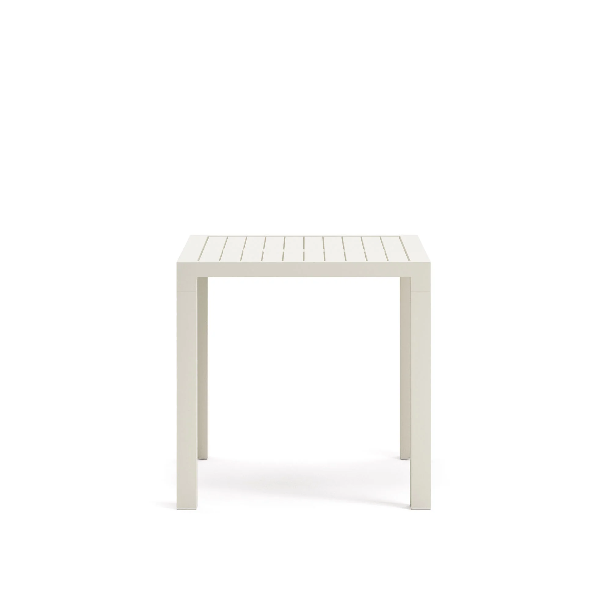 Gartentisch Culip aus Aluminium mit weißem Finish 77 x 77 cm