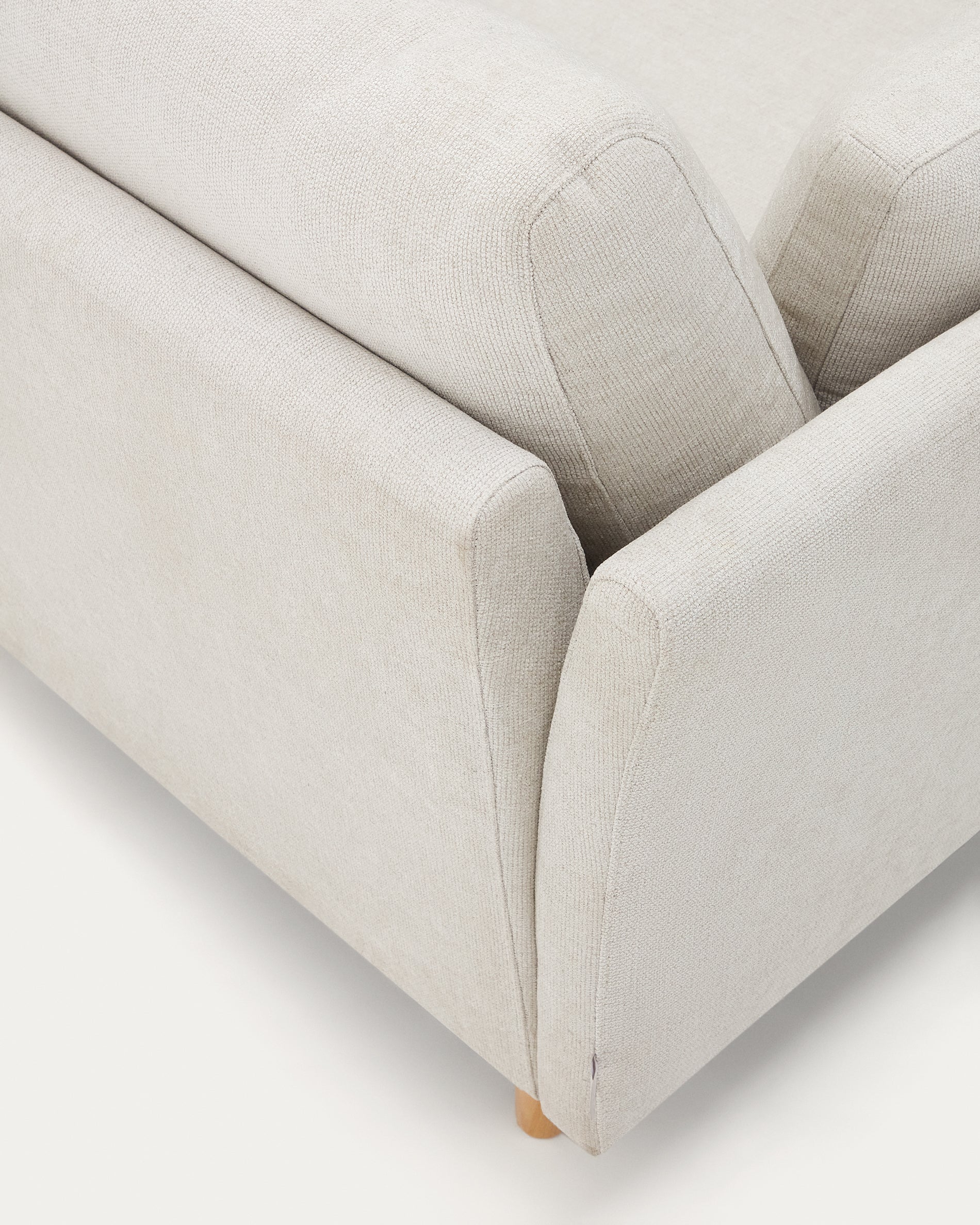 Gilma 3-Sitzer-Sofa Chaiselongue rechts/links Chenille in Perle Beine naturfarben 260 cm - Image 11