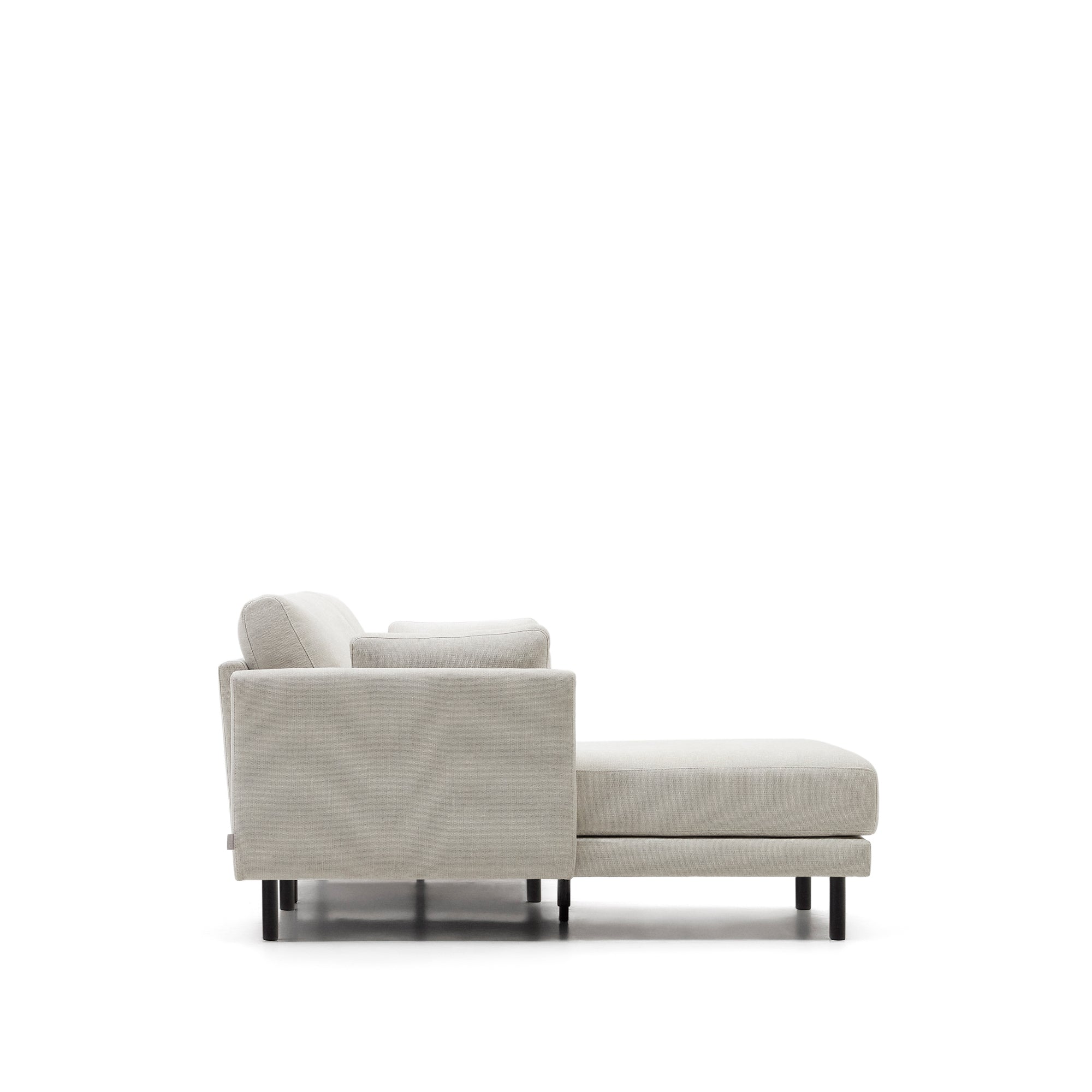 Gilma 3-Sitzer Sofa mit Chaiselongue rechts/links Chenille Perle Beine in Schwarz 260 cm - Image 6