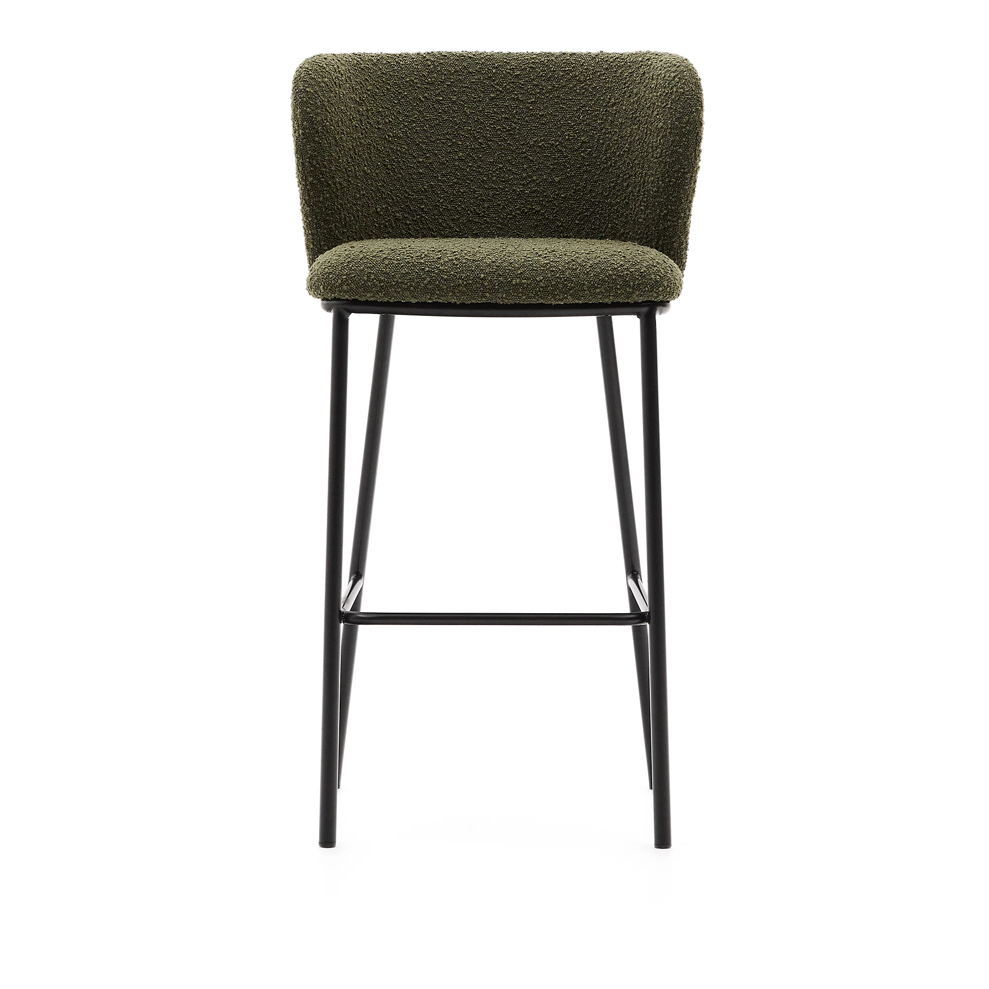 Hocker Ciselia aus grünem Schaffell und schwarzem Stahl Höhe 75 cm FSC Mix Credit - Image 4