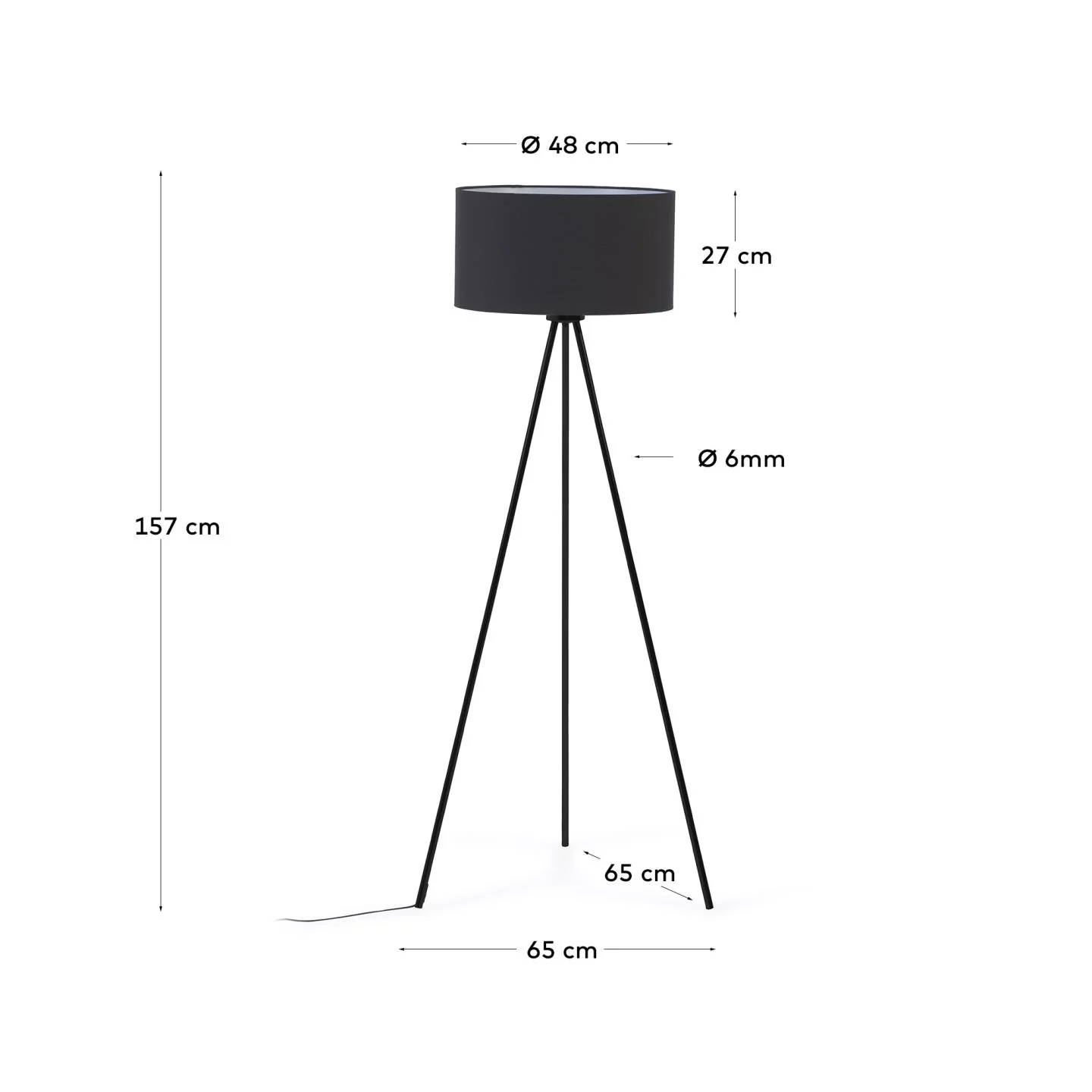 Ikia Stehlampe aus Metall schwarz - Image 6