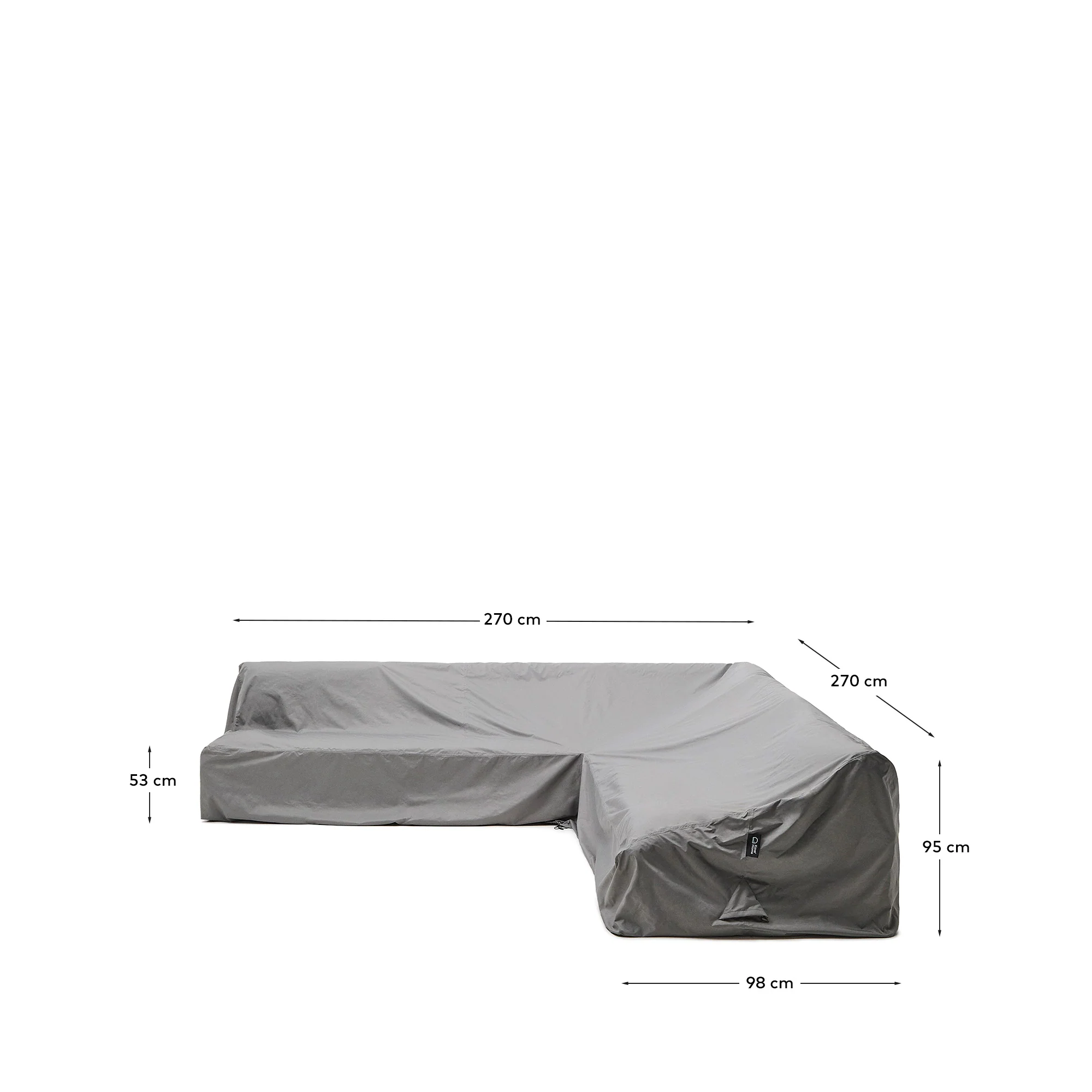 Iria Schutzhülle für 5 Sitzer Outdoor Ecksofa max. 270 x 270 cm - Image 3