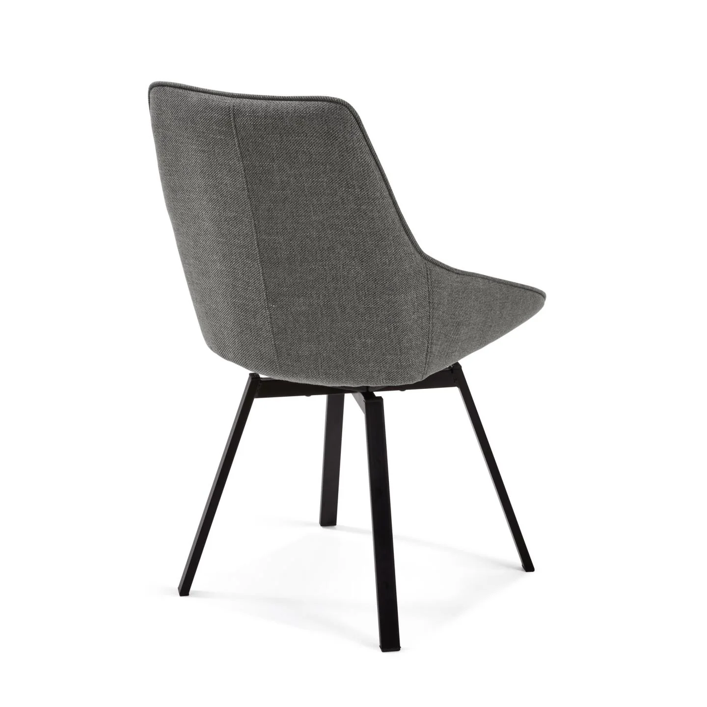 Jenna Drehstuhl dunkelgrau und Stahlbeine mit schwarzem Finish FSC 100% - Image 3