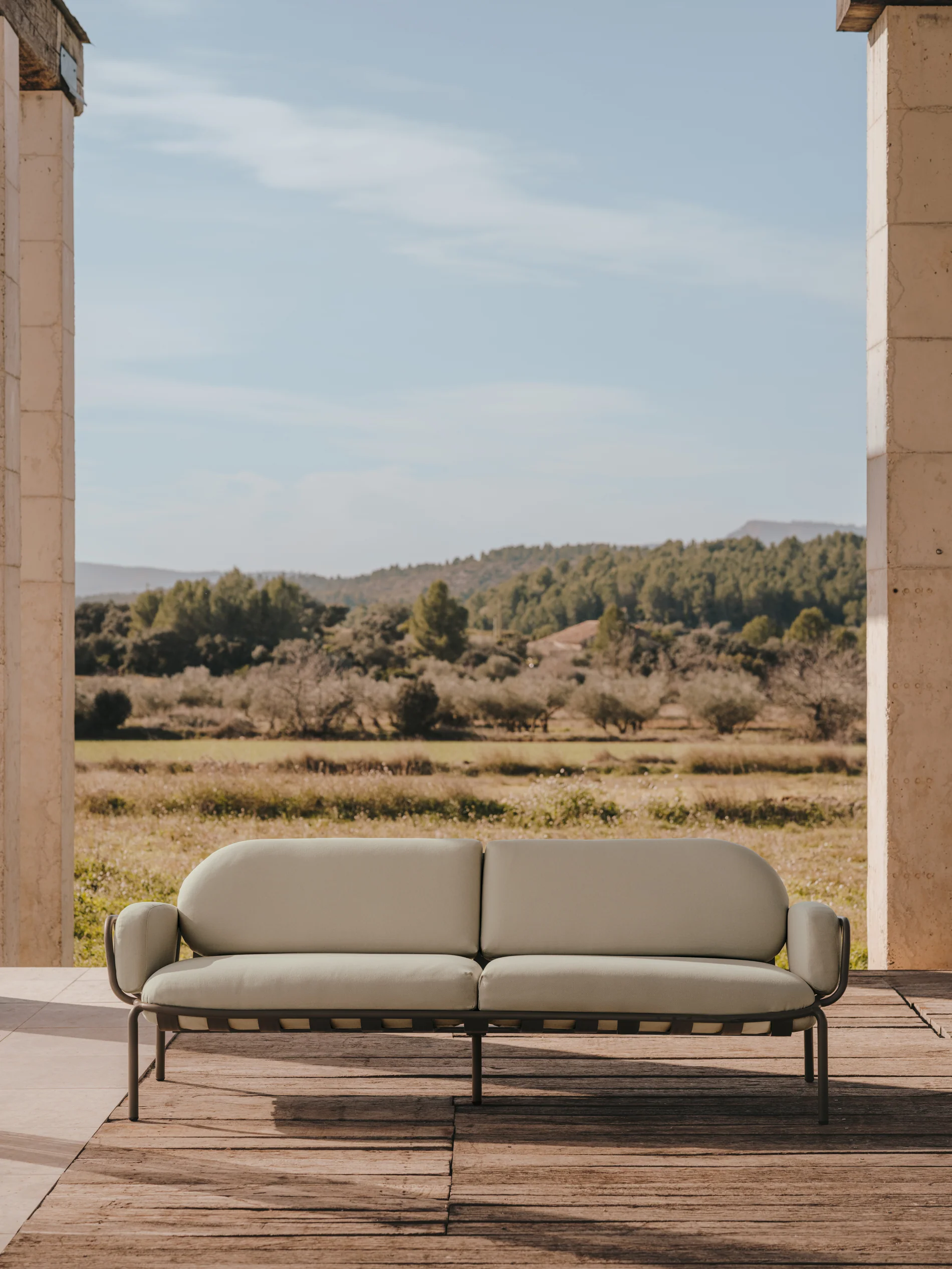Joncols 3-Sitzer-Gartensofa aus Aluminium mit Finish in Grau 225 cm - Image 9