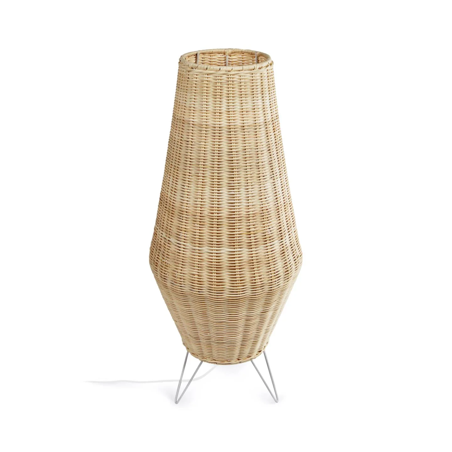 Kamaria mittelgroße Tischlampe aus Rattan mit natürlichem Finish