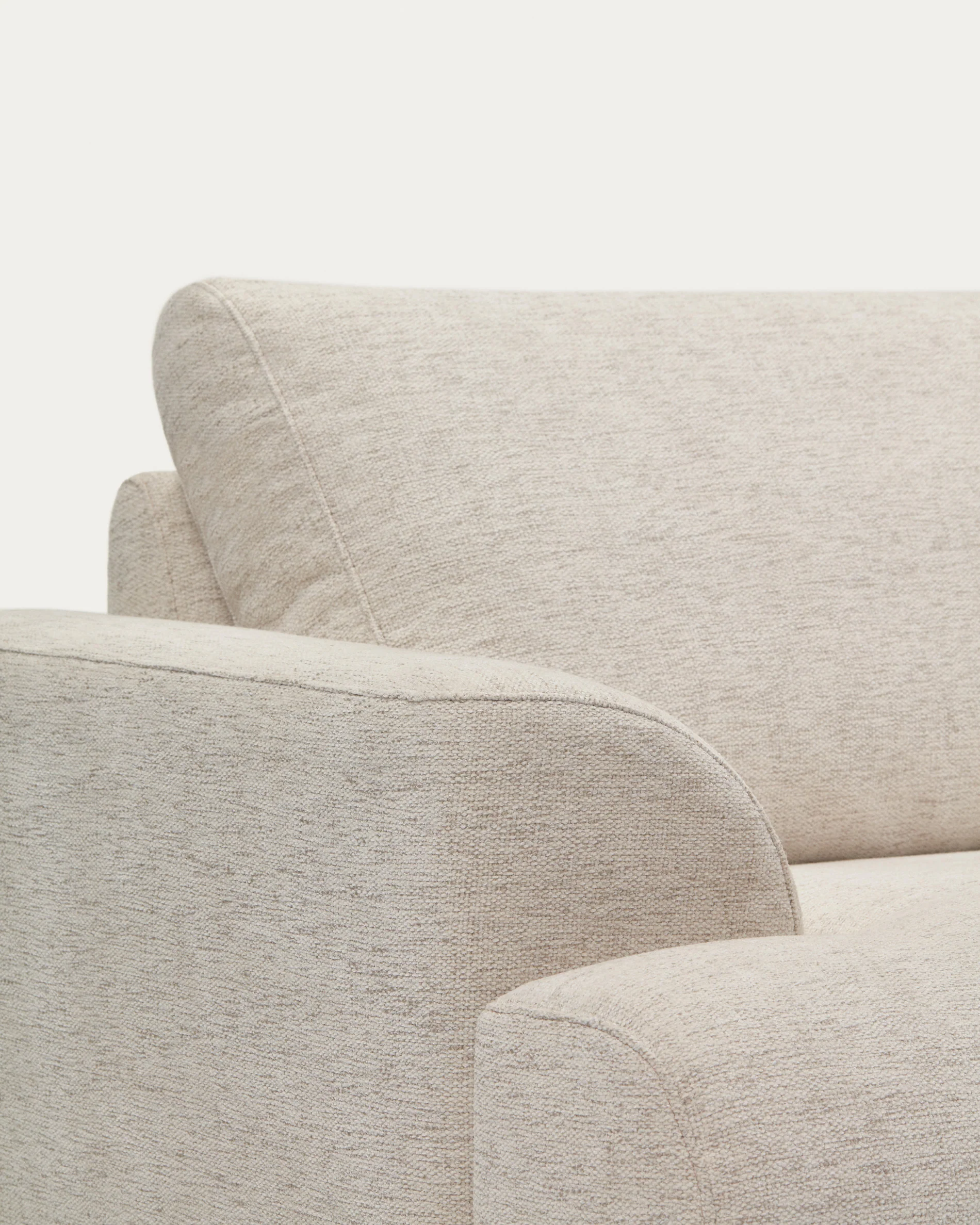 Karin 3-Sitzer-Sofa weiß und Beine aus massiver Buche 231 cm - Image 5