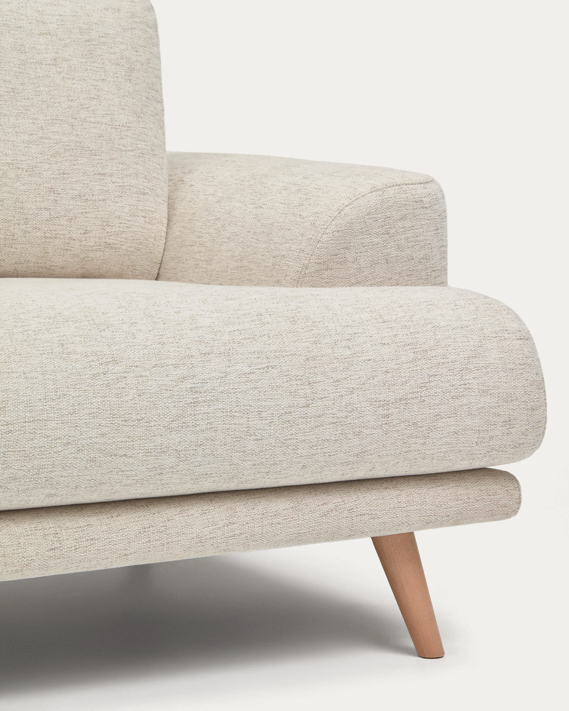 Karin 3-Sitzer-Sofa weiß und Beine aus massiver Buche 231 cm - Image 6