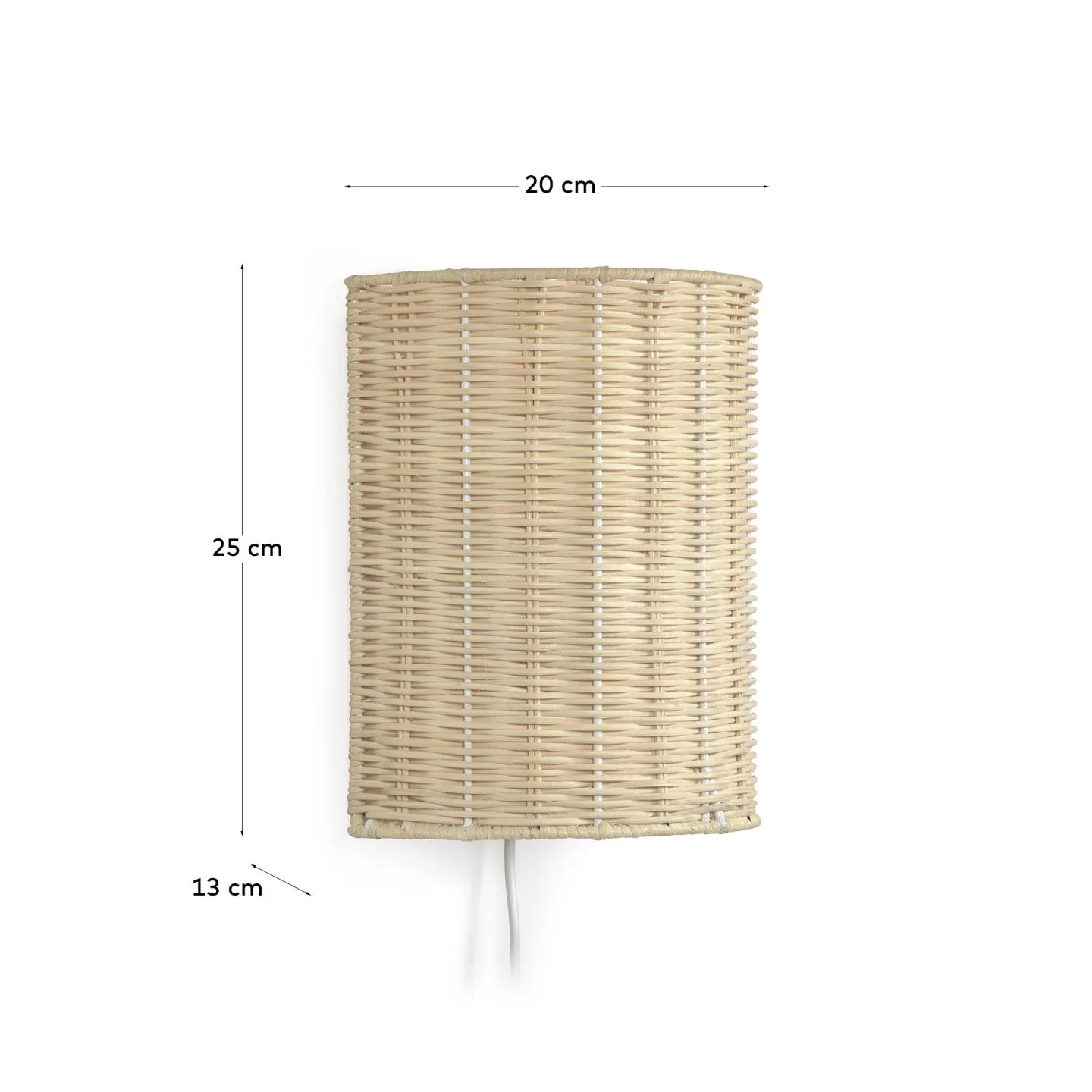 Kimjit Wandleuchte aus Rattan mit natürlichem Finish - Image 6