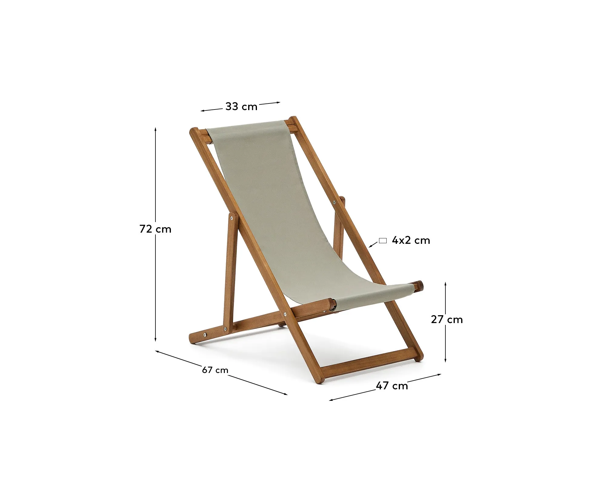 Klappbarer Outdoor-Liegestuhl Adredna für Kinder in Grün aus massivem Akazienholz FSC 100 % - Image 8