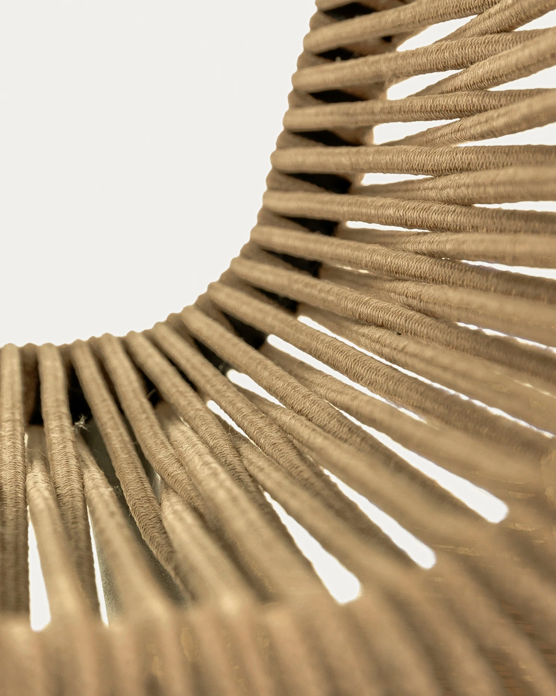 Lambton stapelbarer Stuhl aus braunem Seil und Stahl mit schwarzem Finish - Image 7