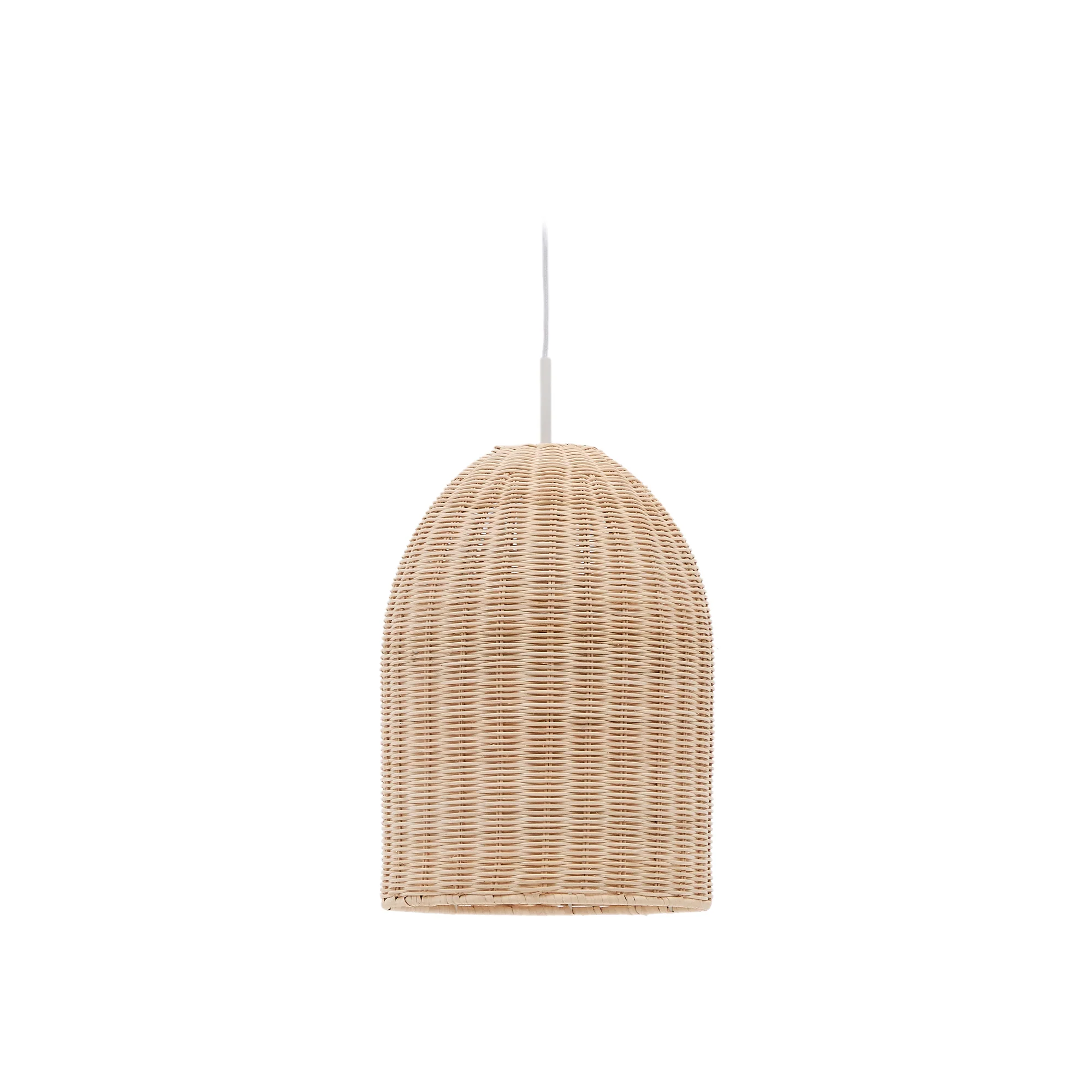 Lampenschirm für Deckenleuchte Druciana aus Rattan mit natürlichem Finish Ø 25 cm