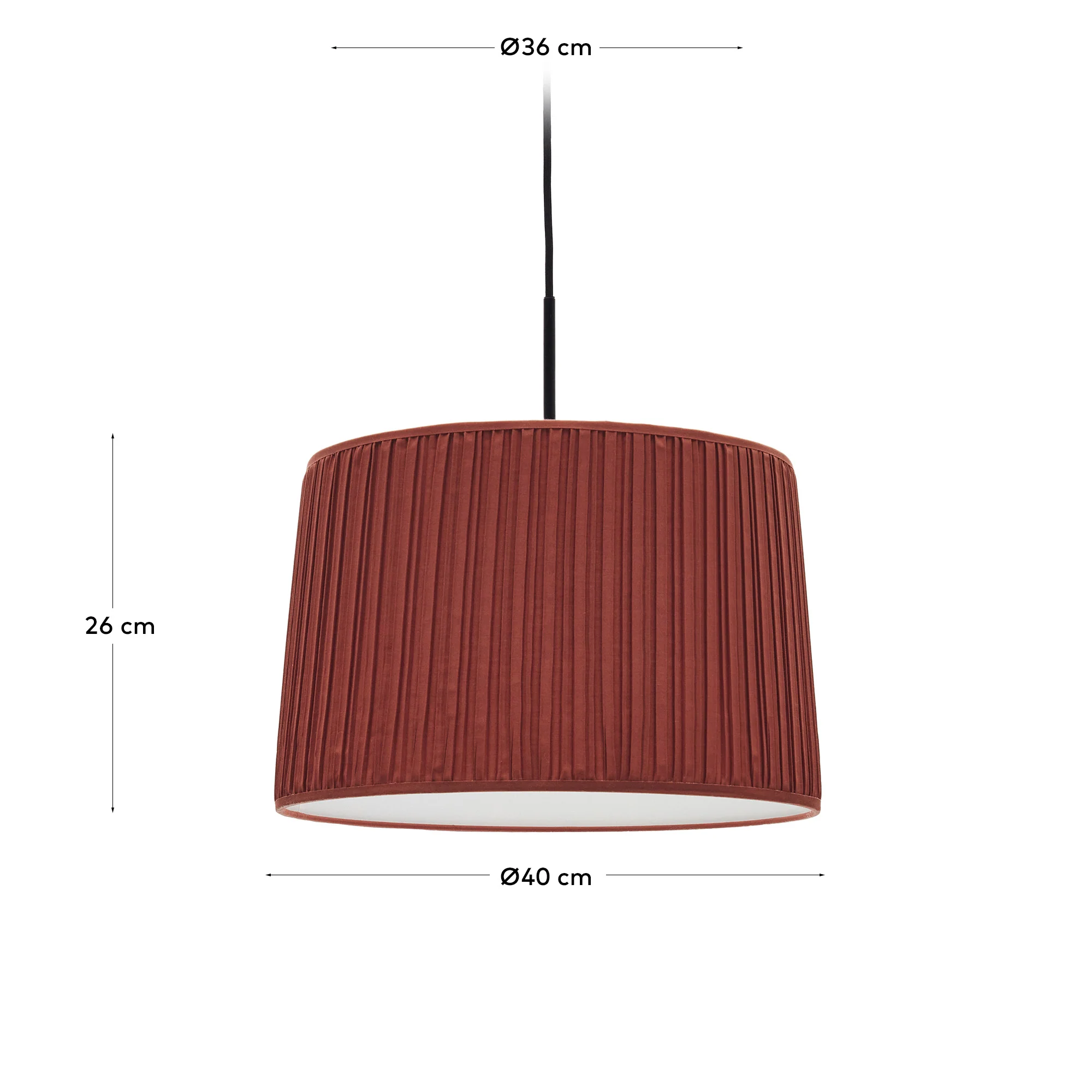 Lampenschirm für Deckenleuchte Guash in Terrakotta Ø 40 cm - Image 5