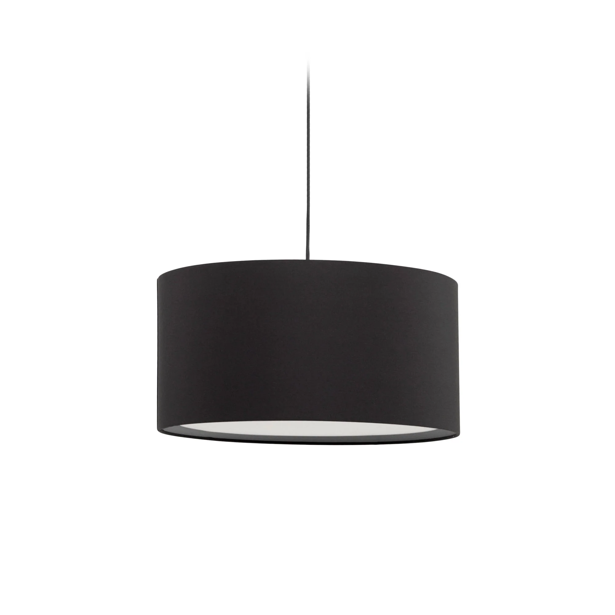 Lampenschirm für Deckenleuchte Santana in Schwarz mit Diffusor in Weiß Ø 40 cm