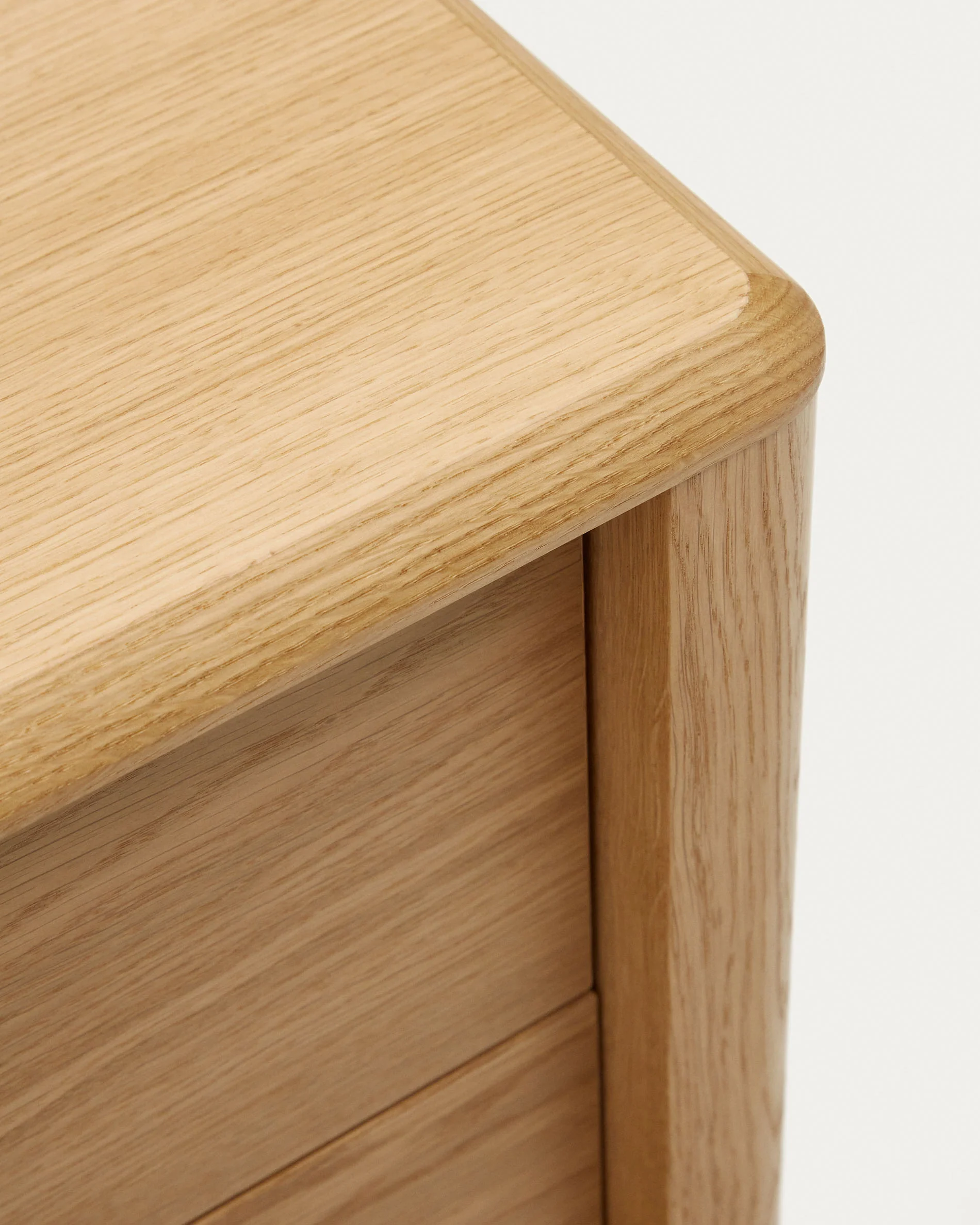 Lenon Sideboard 1 Türe und 3 Schubladen aus Eichenholz und Eichenfurnier 105 x 84 cm FSC M - Image 10