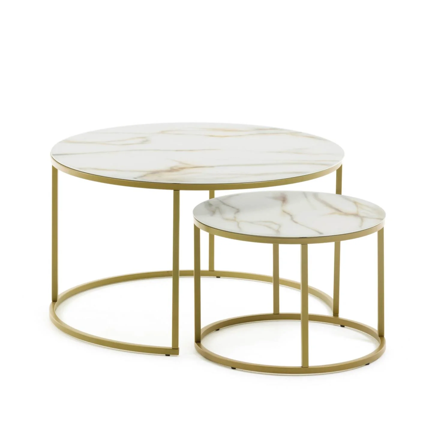 Leonor Set 2 Beistelltisch Ø 80 cm / Ø 50 cm