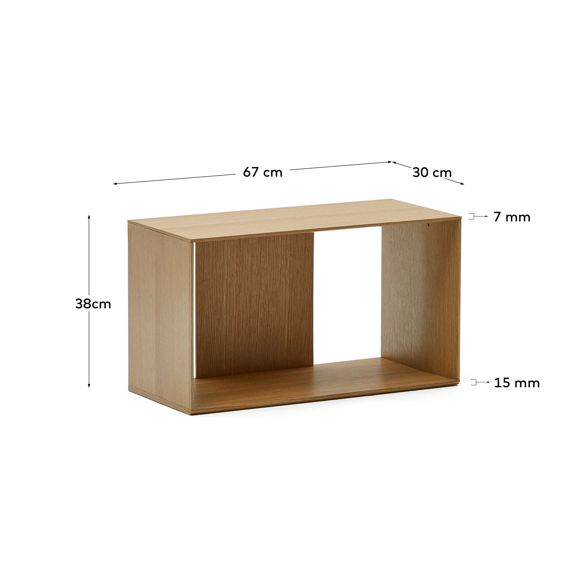 Litto mittelgroßes Regalmodul aus Eichenfurnier 67 x 38 cm - Image 4