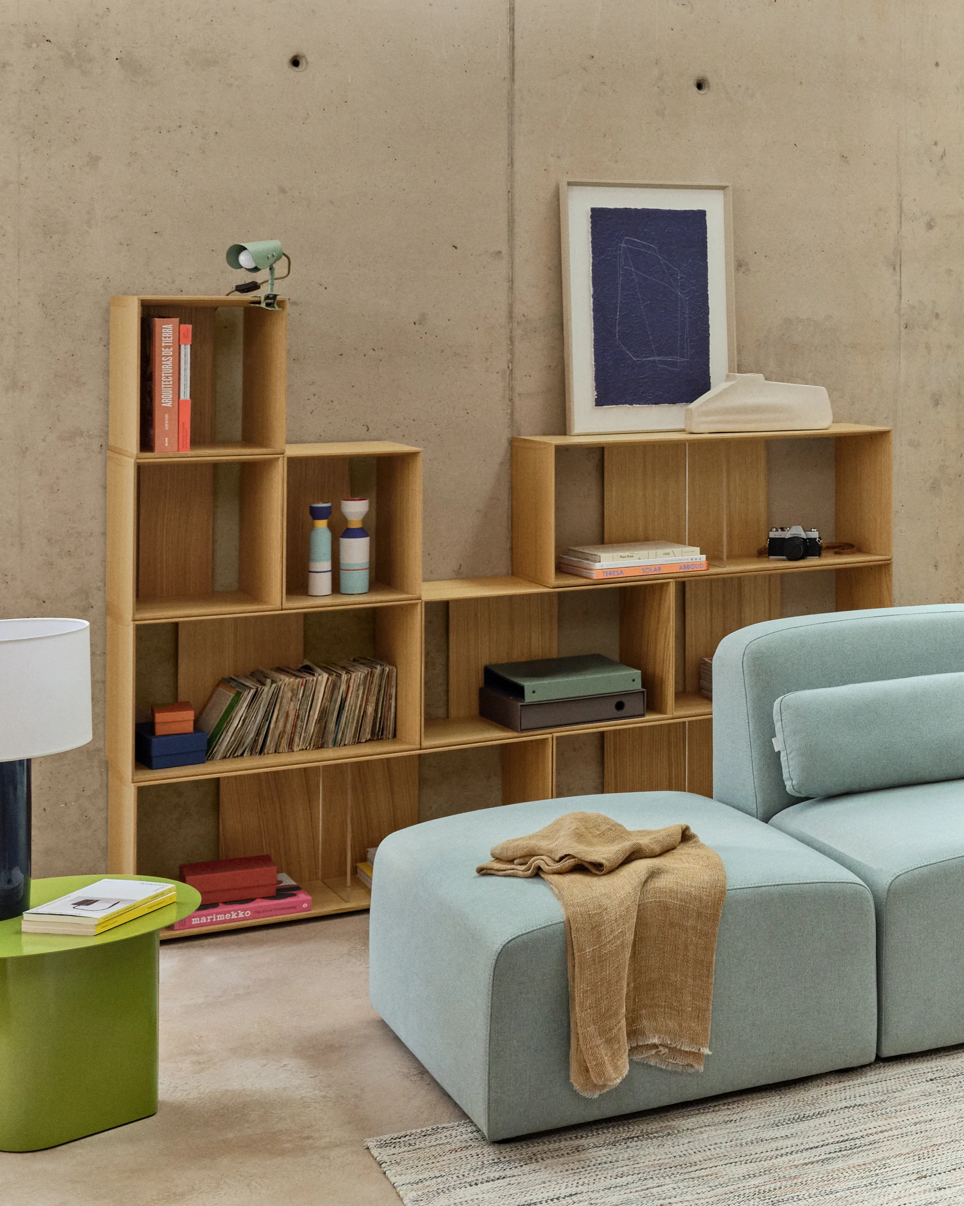 Litto Set aus 9 modularen Regalen aus Eichenfurnier 202 x 114 cm - Image 3