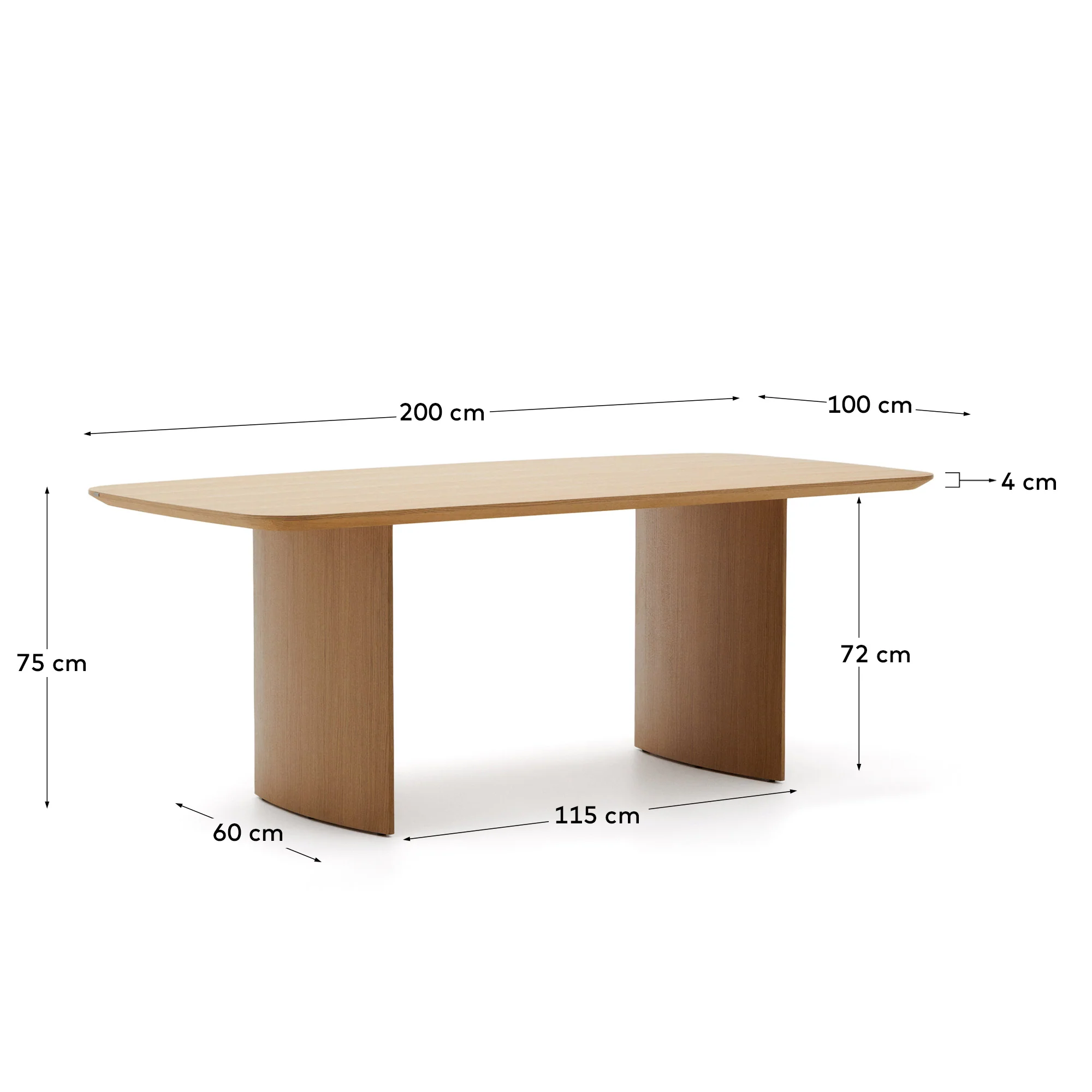 Litto Tisch aus Eichenfurnier 200 x 100 cm - Image 3