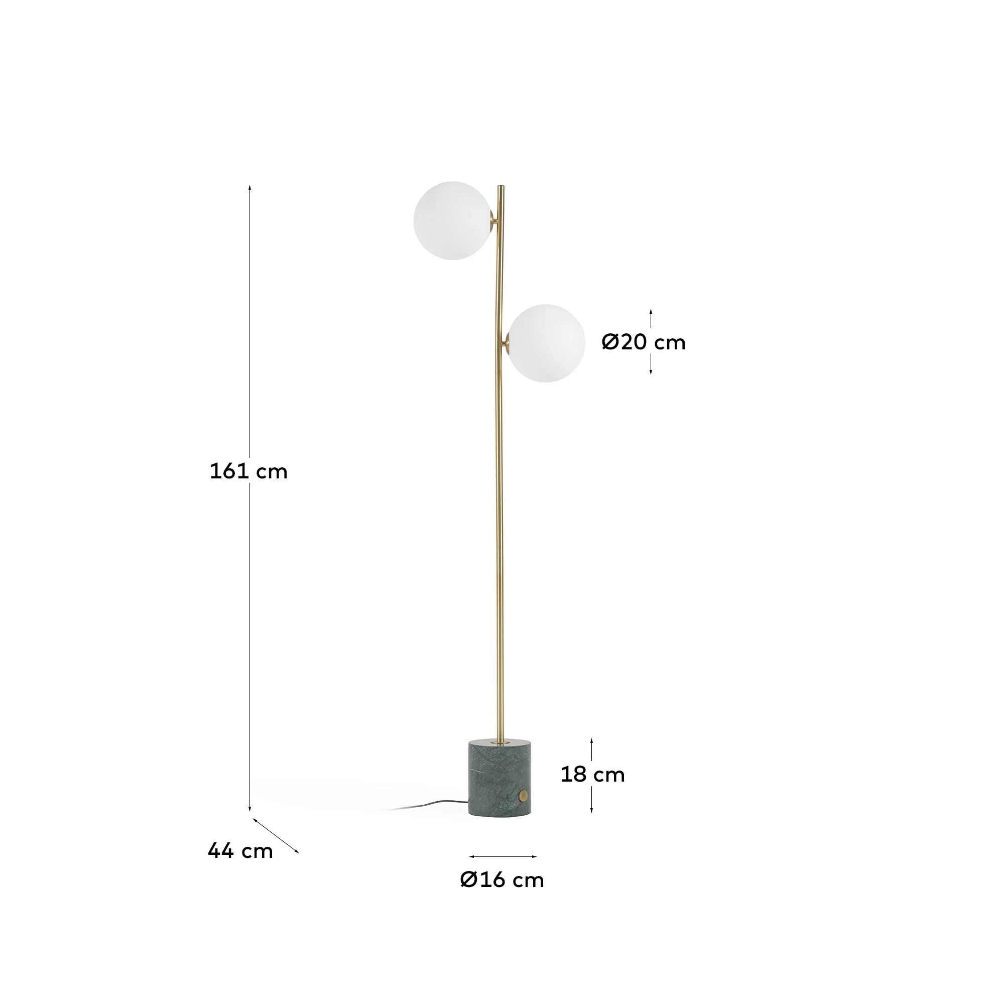 Lonela Stehlampe aus Marmor mit grünem Finish - Image 7
