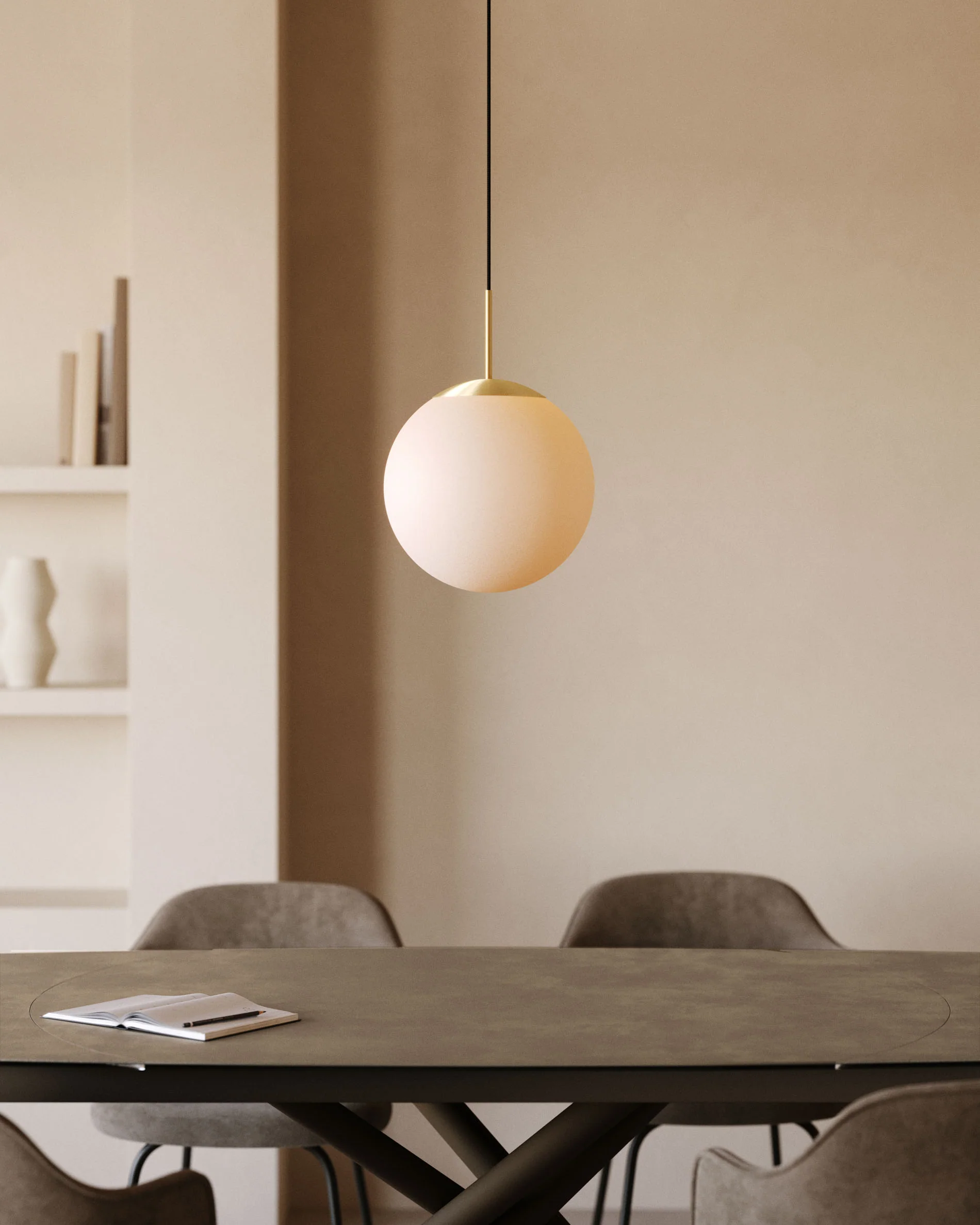 Mahala Deckenlampe aus Stahl und mattiertem Glas - Image 3