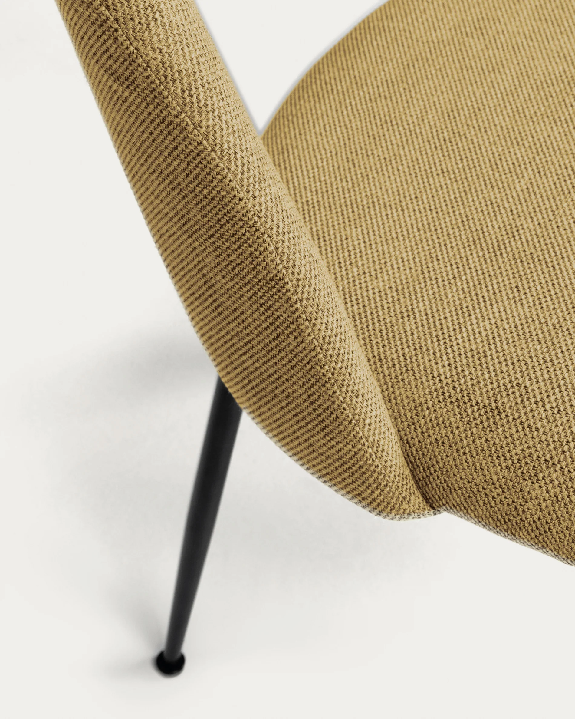 Mahalia Stuhl senfgelb und Stahlbeine mit schwarzem Finish - Image 7