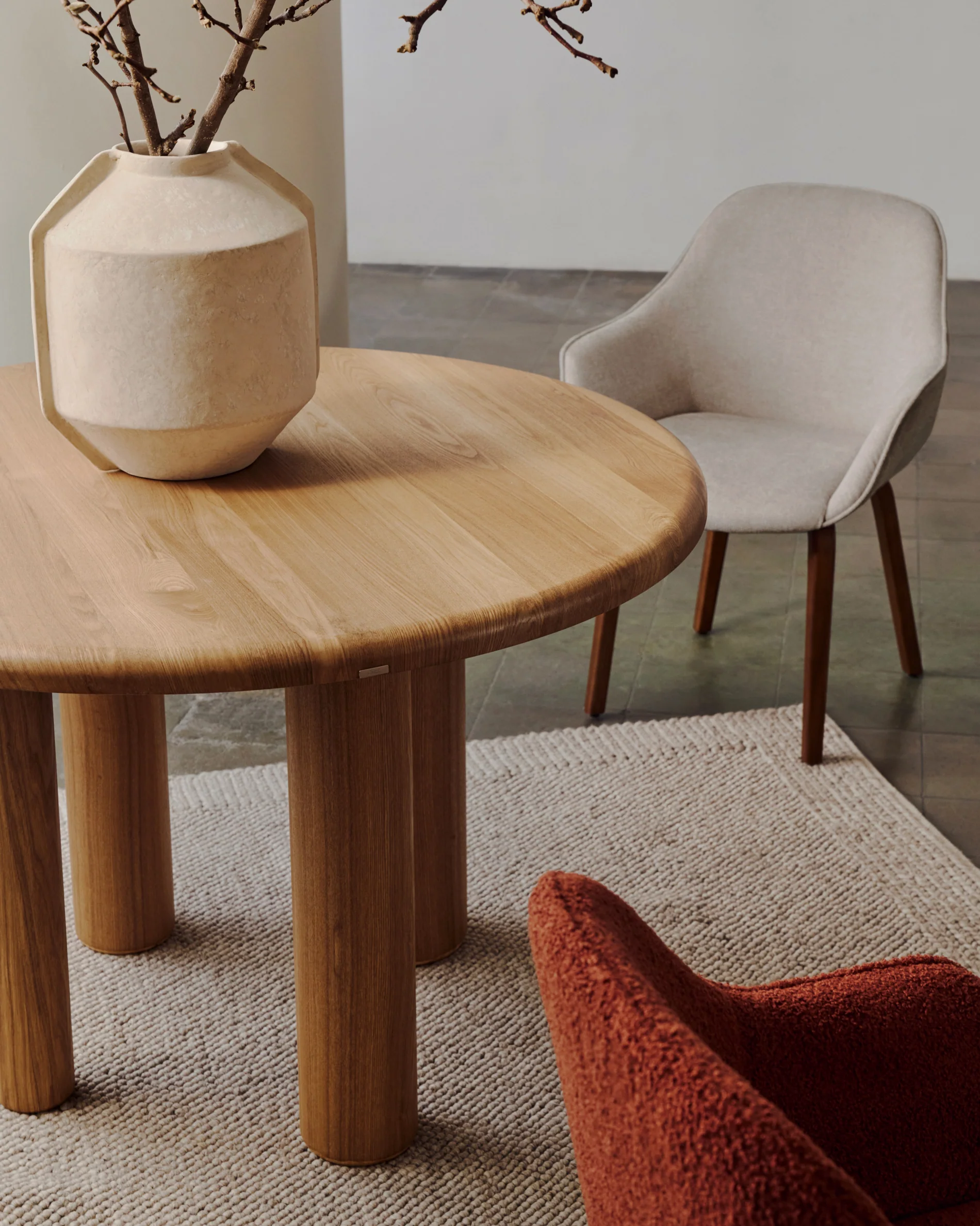 Mailen runder Tisch aus Eschenfurnier mit natürlichem Finish Ø 120 cm - Image 3