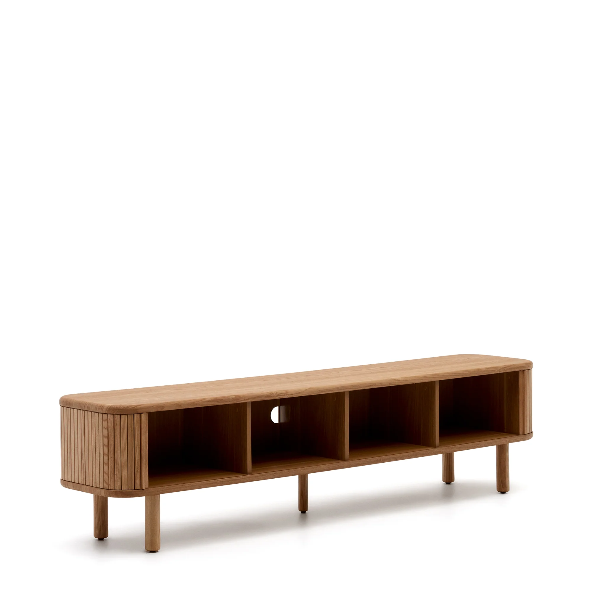 Mailen TV-Möbel 2 Türen in Eschenfurnier und natürlichem Finish 200 x 50 cm - Image 6