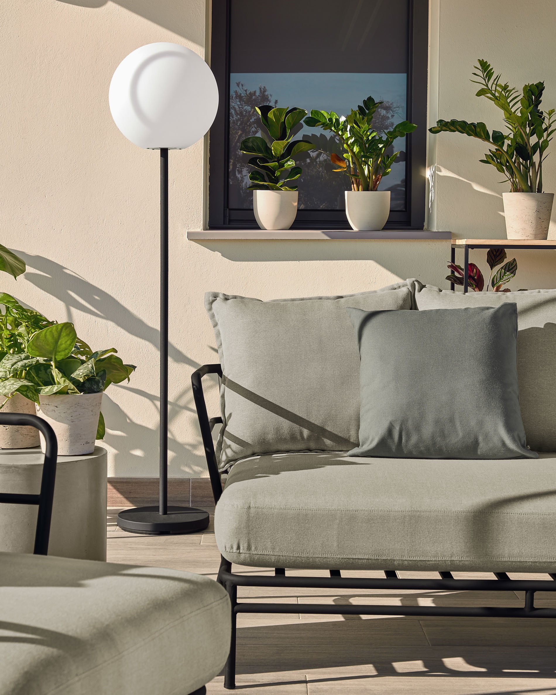 Mareluz 3-Sitzersofa aus schwarzem Stahl 197 cm - Image 3