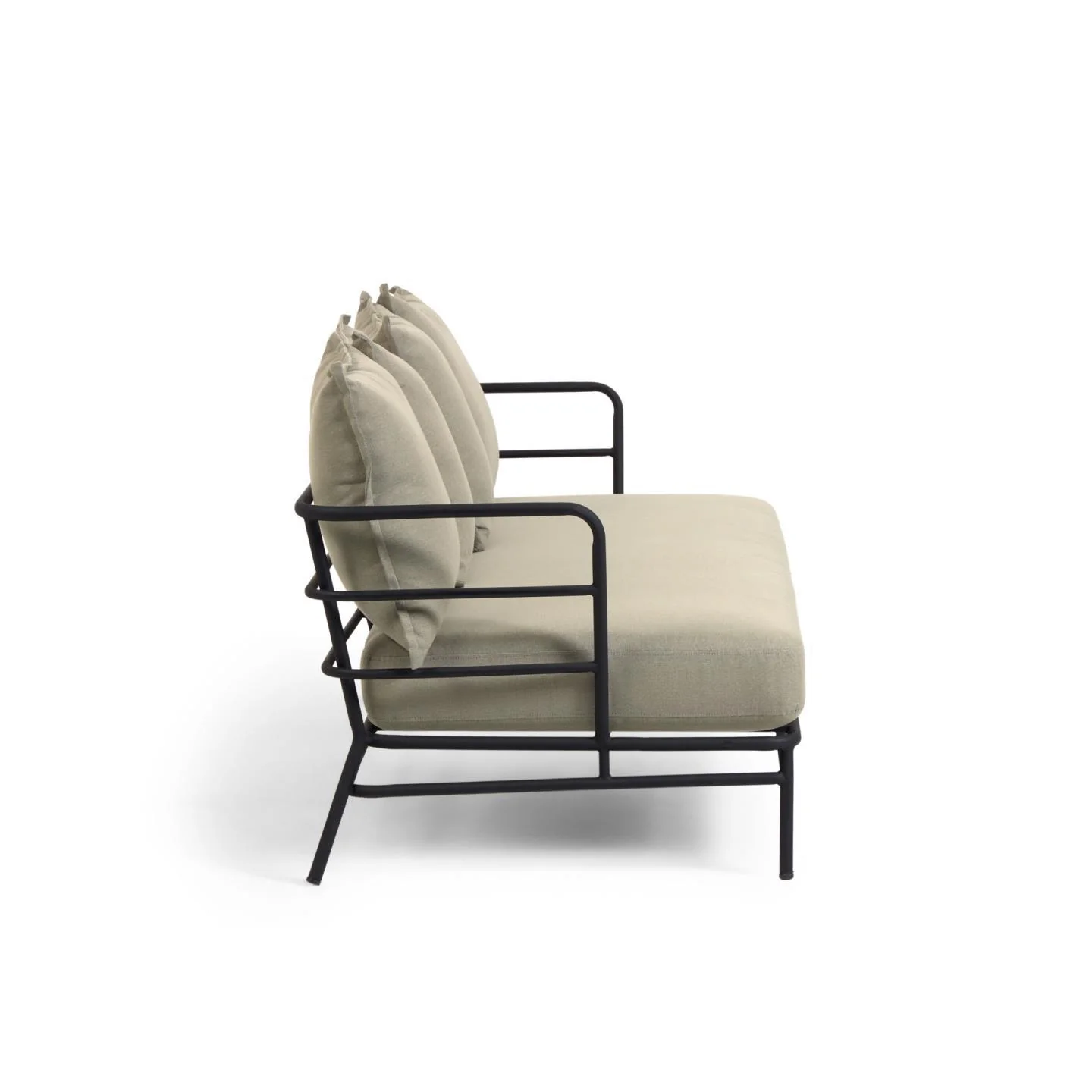 Mareluz 3-Sitzersofa aus schwarzem Stahl 197 cm - Image 7