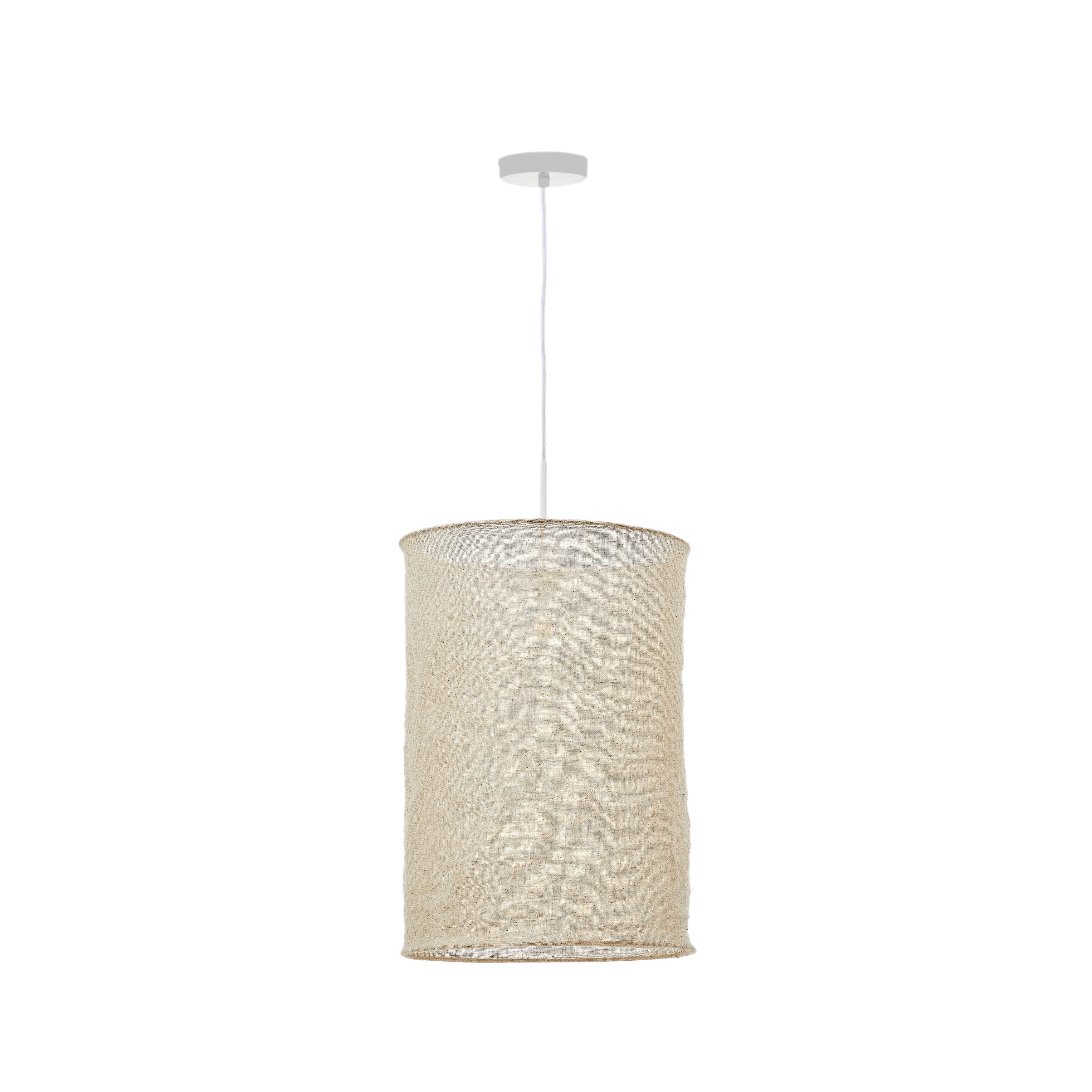 Mariela Schirm für Deckenlampe aus Leinen mit beigem Finish Ø 40 x 60 cm - Image 2