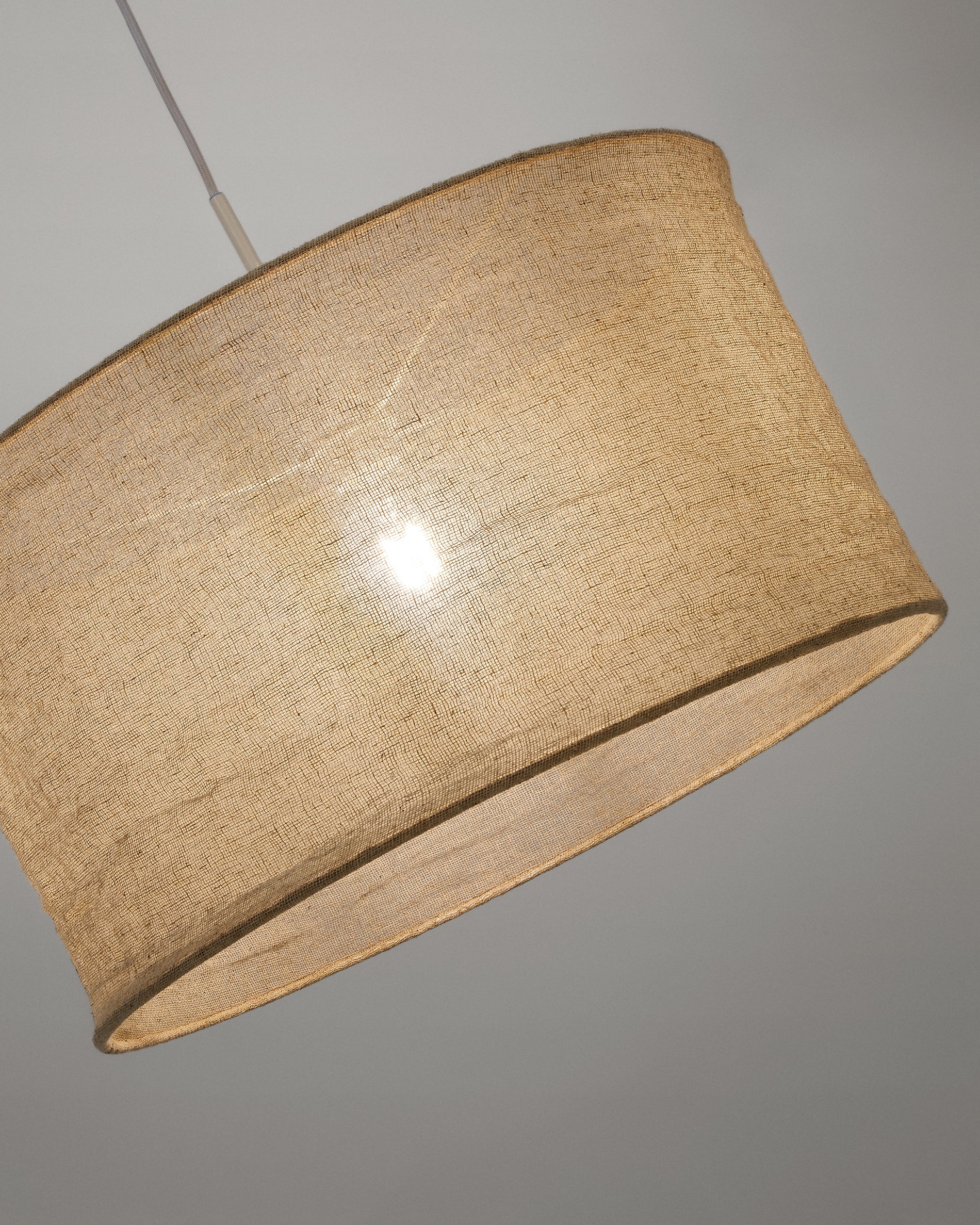 Mariela Schirm für Deckenlampe aus Leinen mit beigem Finish Ø 50 x 30 cm - Image 4