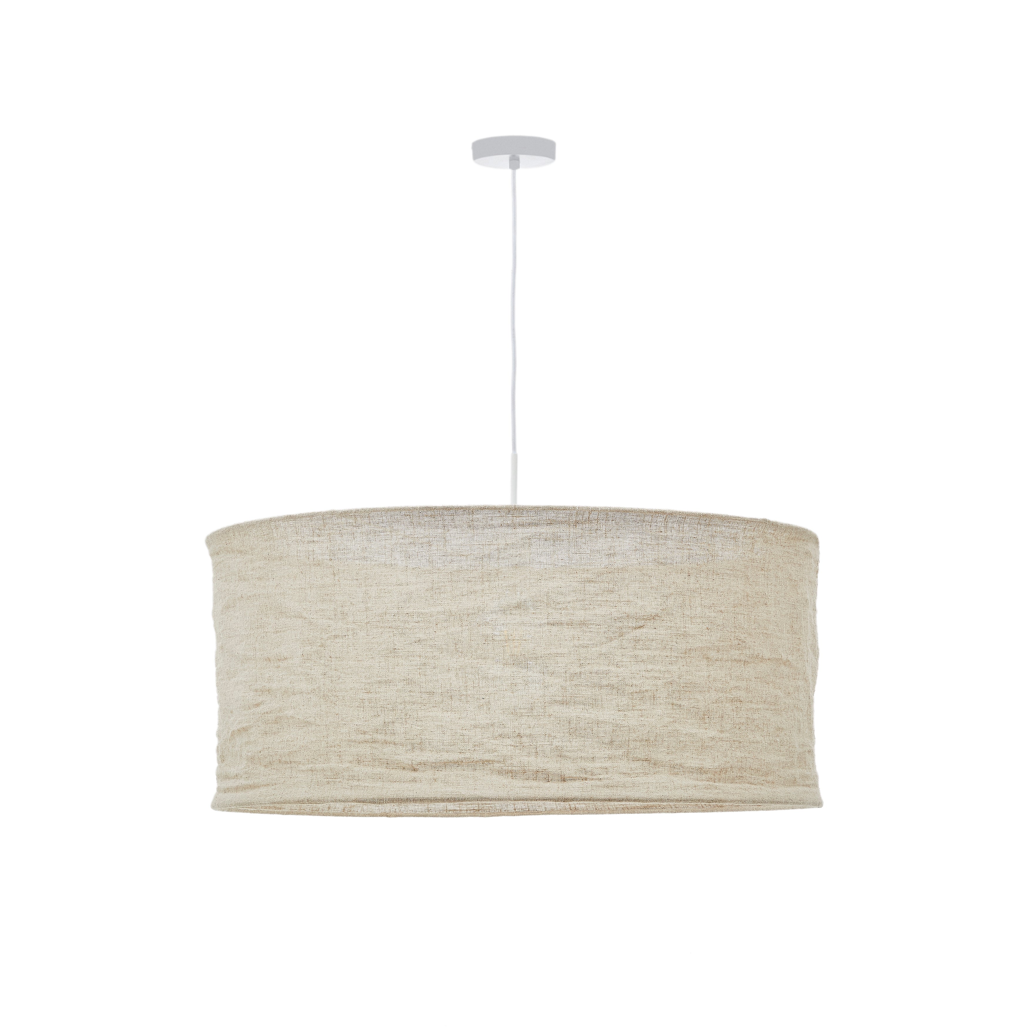 Mariela Schirm für Deckenlampe aus Leinen mit beigem Finish Ø 80 x 40 cm - Image 2