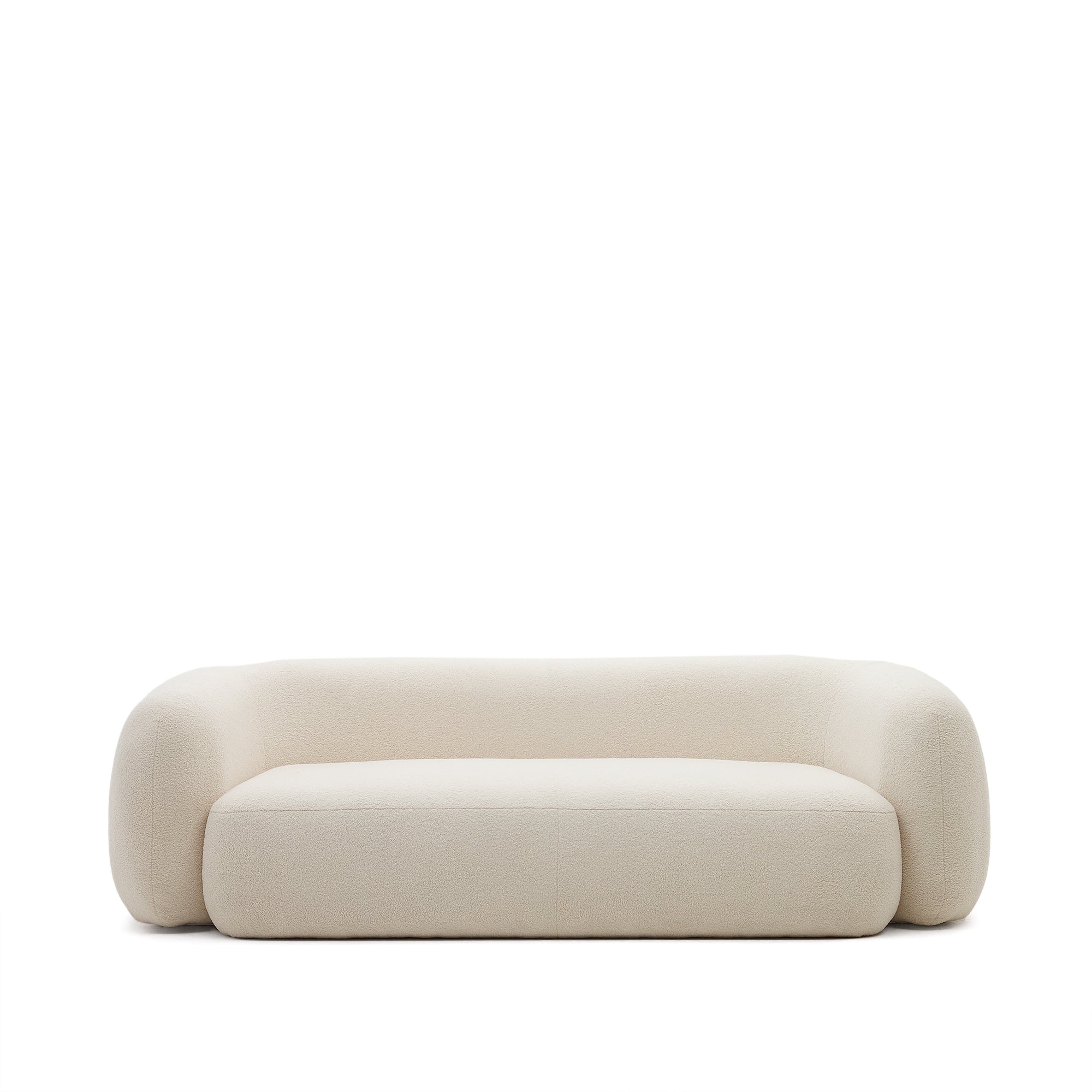 Martina 3-Sitzer-Sofa mit Bouclé in Off-White 246 cm