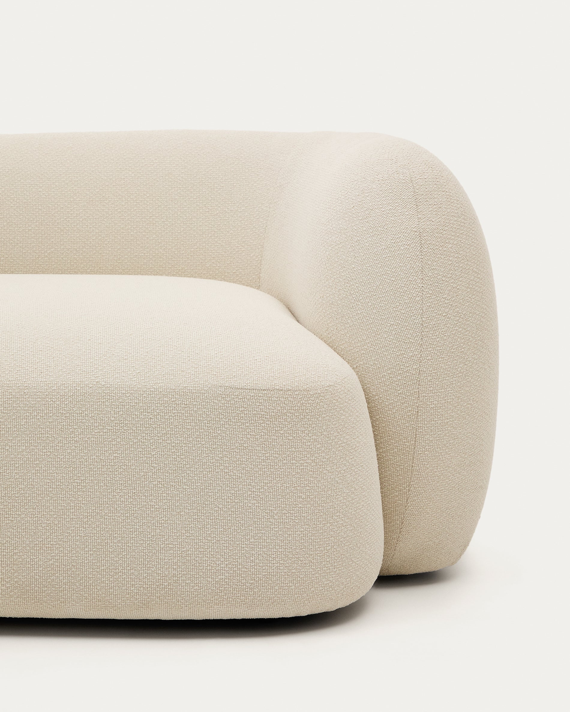 Martina modulares 4-Sitzer-Sofa in Chenille mit Chaiselongue links in Ecru 377 cm - Image 10