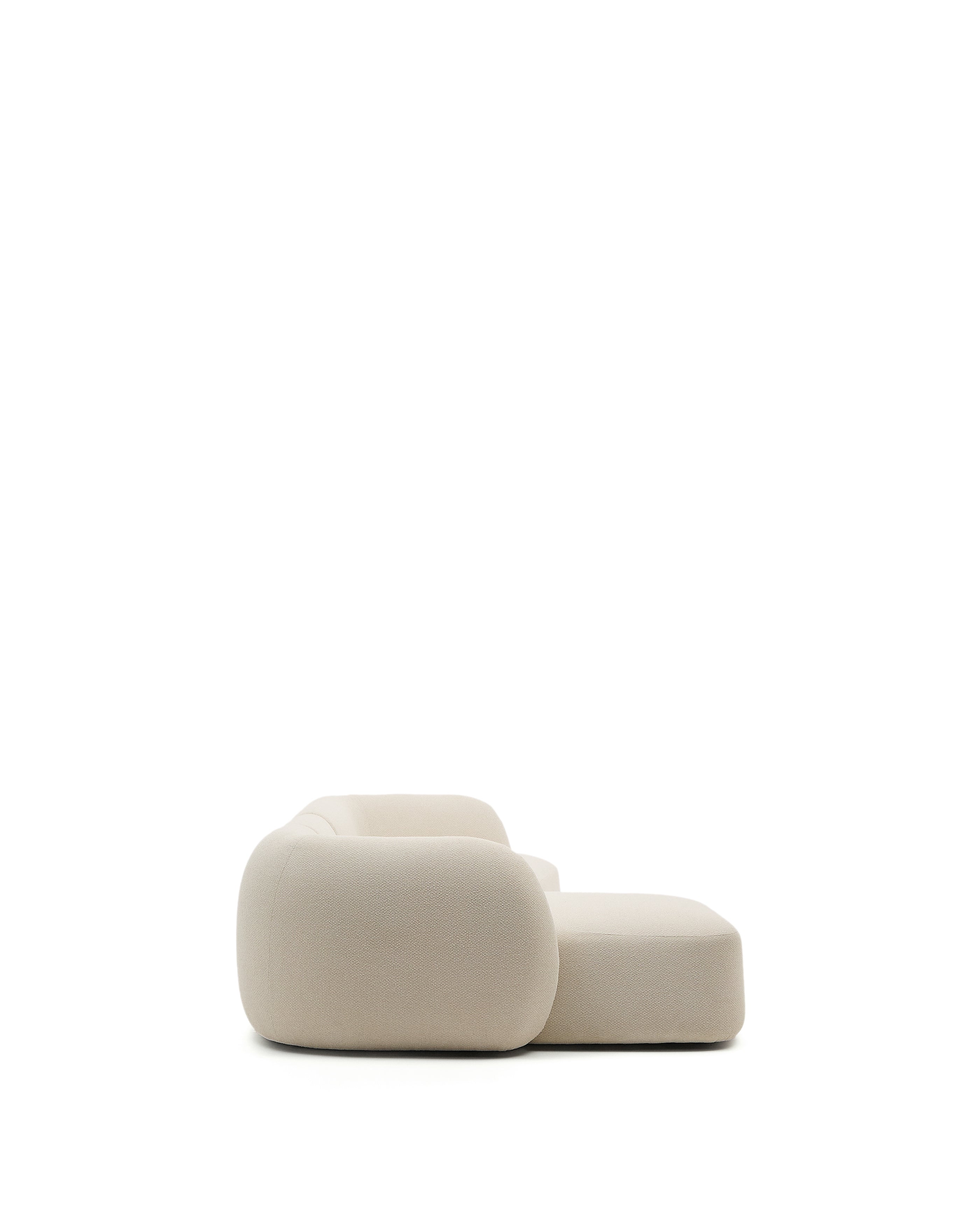 Martina modulares 4-Sitzer-Sofa in Chenille mit Chaiselongue links in Ecru 377 cm - Image 4