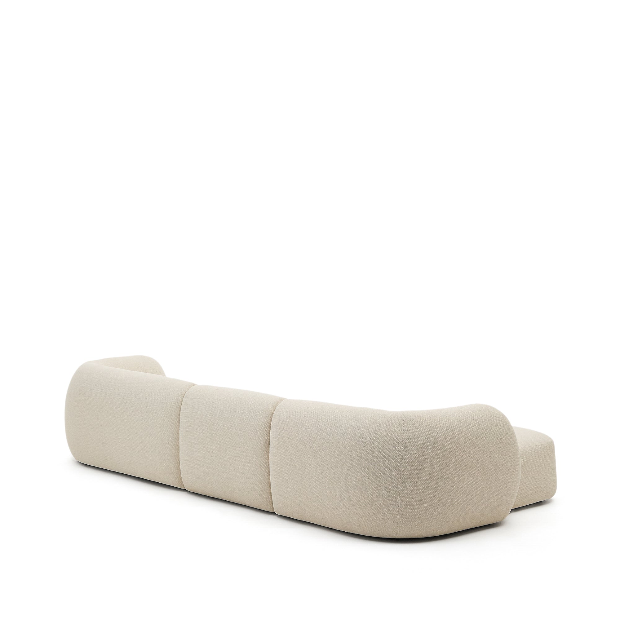 Martina modulares 4-Sitzer-Sofa in Chenille mit Chaiselongue links in Ecru 377 cm - Image 7