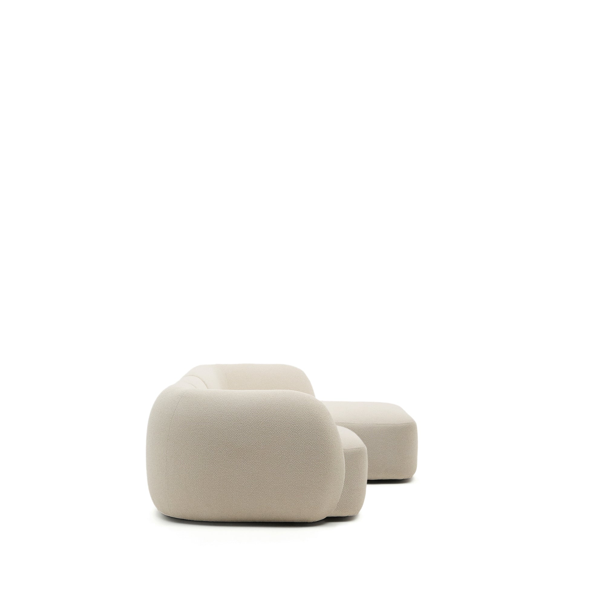 Martina modulares 4-Sitzer-Sofa in Chenille mit Chaiselongue rechts Farbe Ecru 377 cm - Image 3