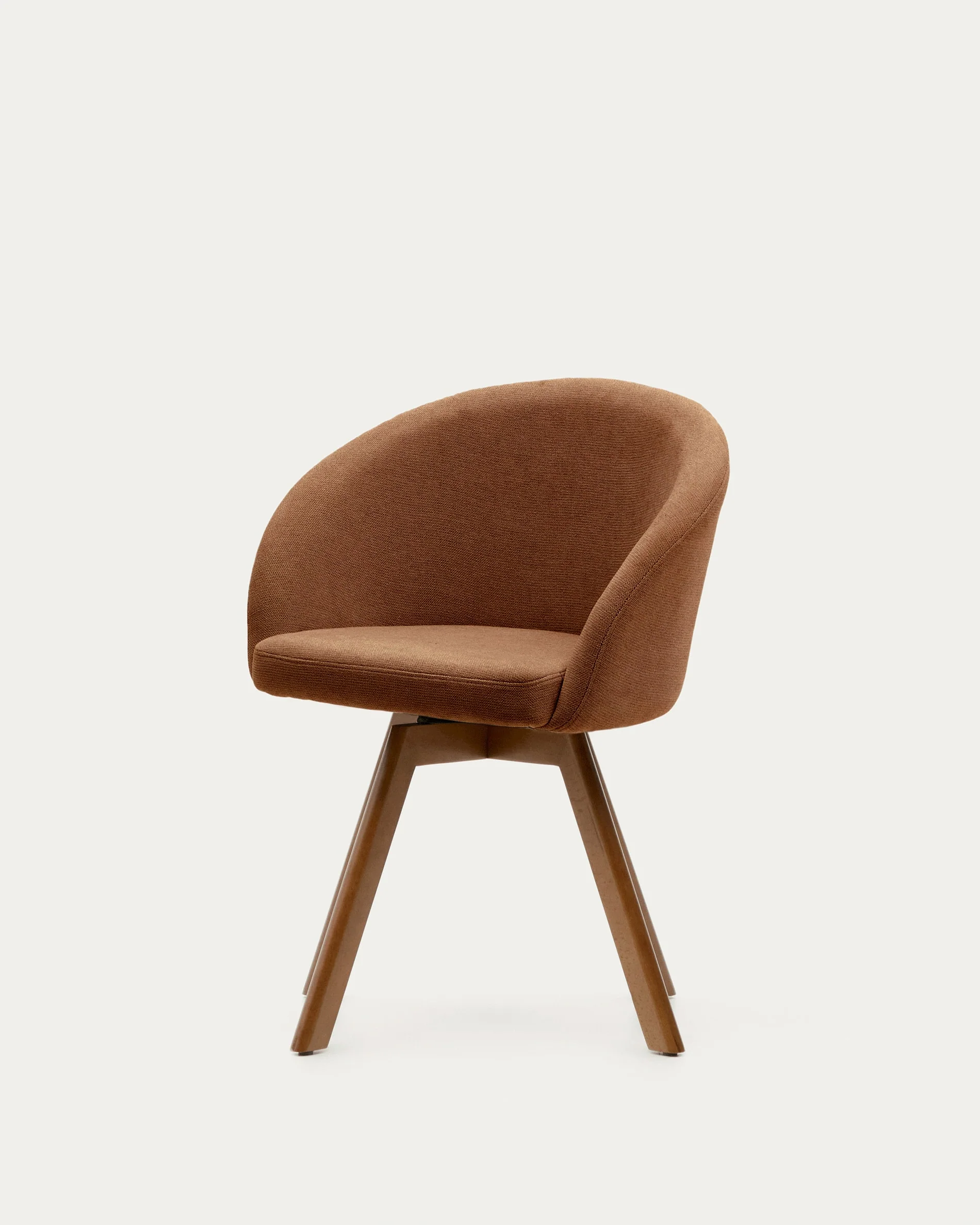 Marvin Drehstuhl mit brauner Chenille Beine aus massiver Buche mit Nussholzfinish FSC 100% - Image 11