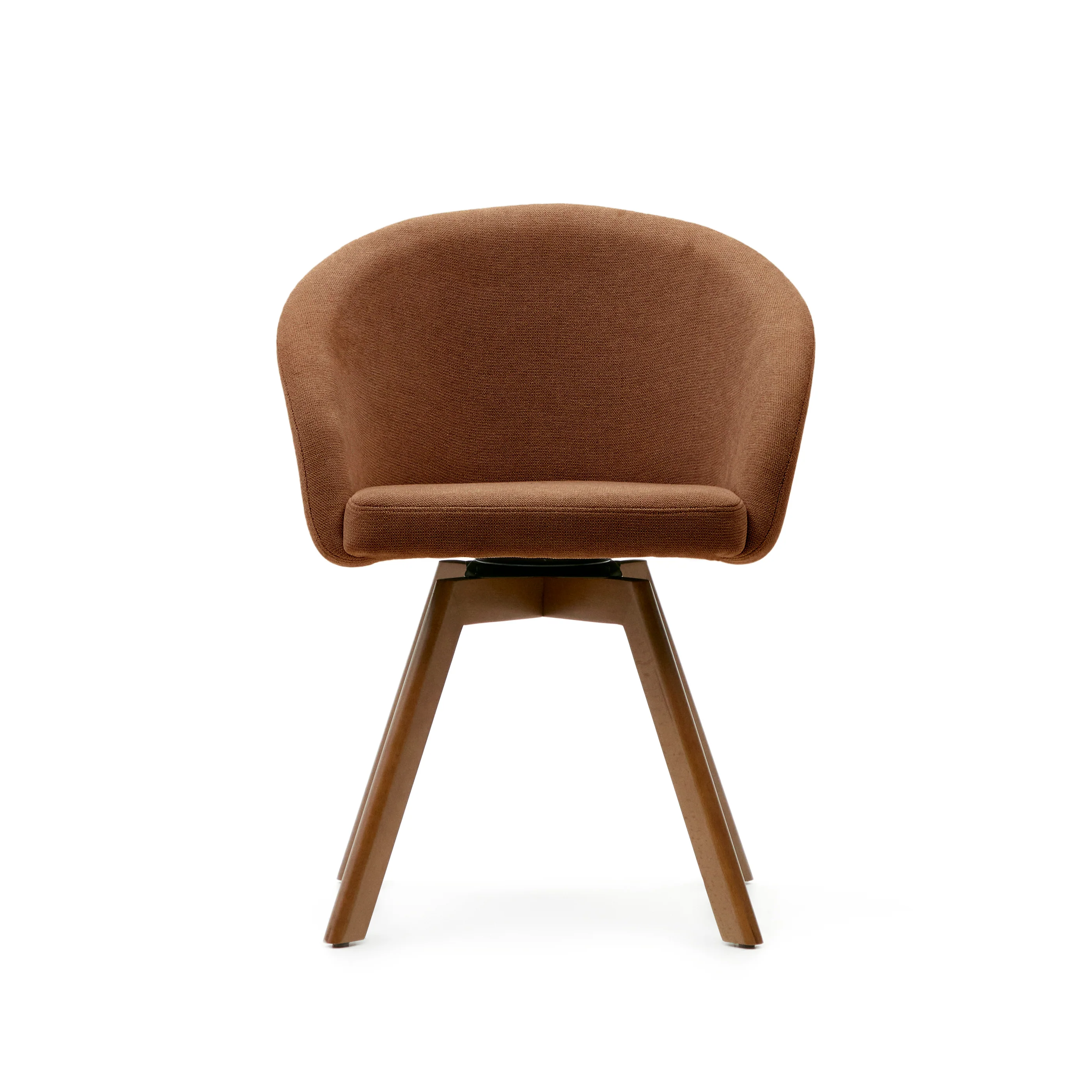 Marvin Drehstuhl mit brauner Chenille Beine aus massiver Buche mit Nussholzfinish FSC 100% - Image 8