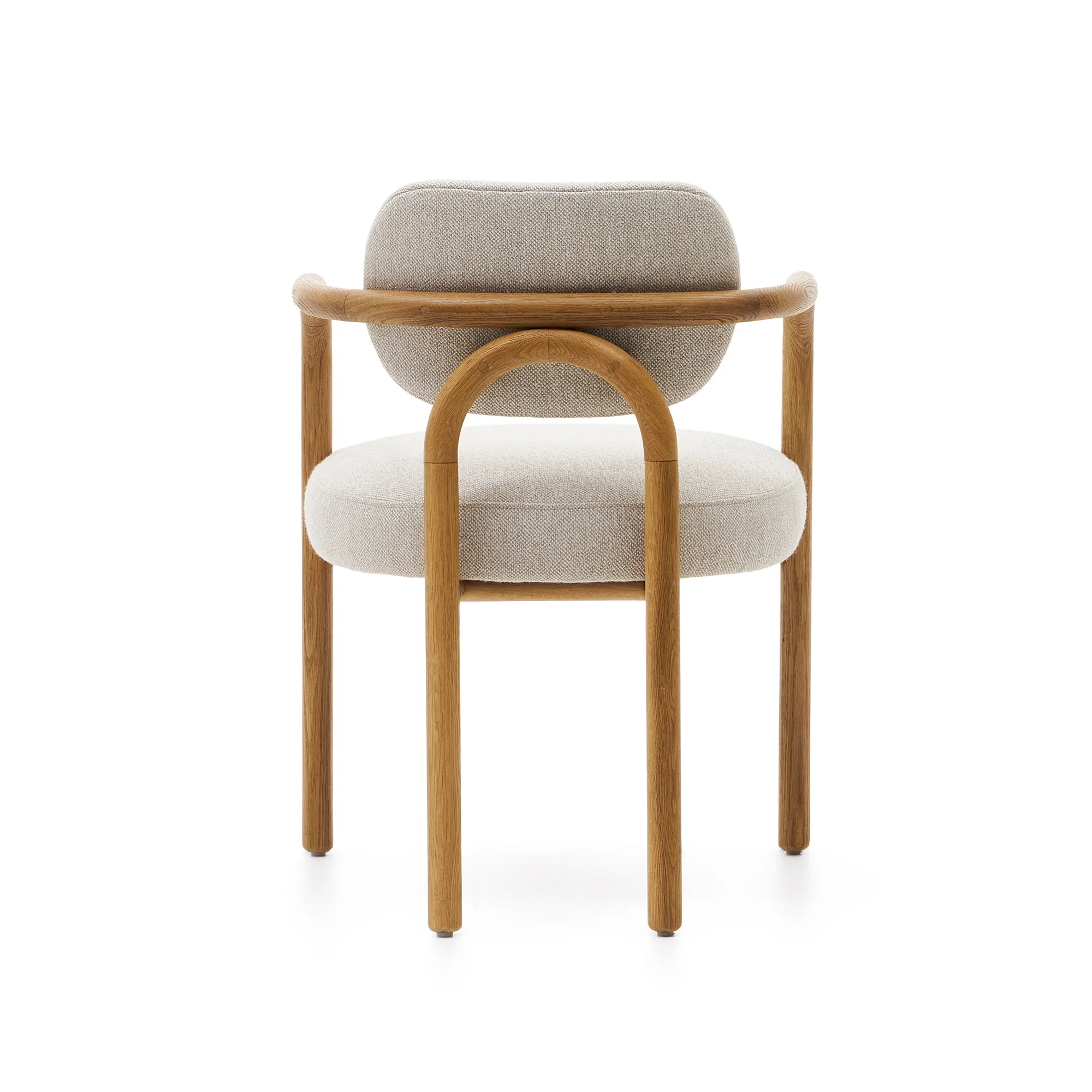 Melqui beige Stuhl aus massiver Eiche mit natürlichem Finish - Image 7