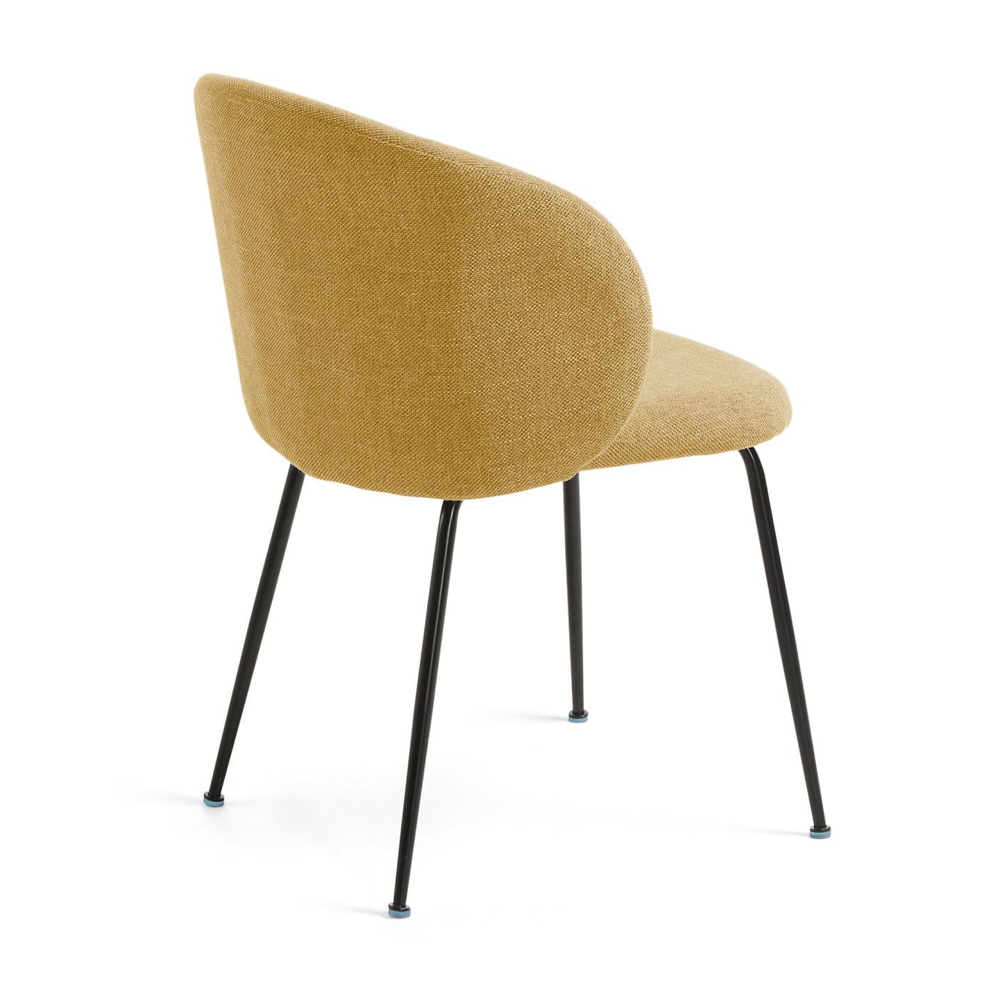Minna Stuhl senfgelb und Stahlbeine mit schwarzem Finish - Image 7