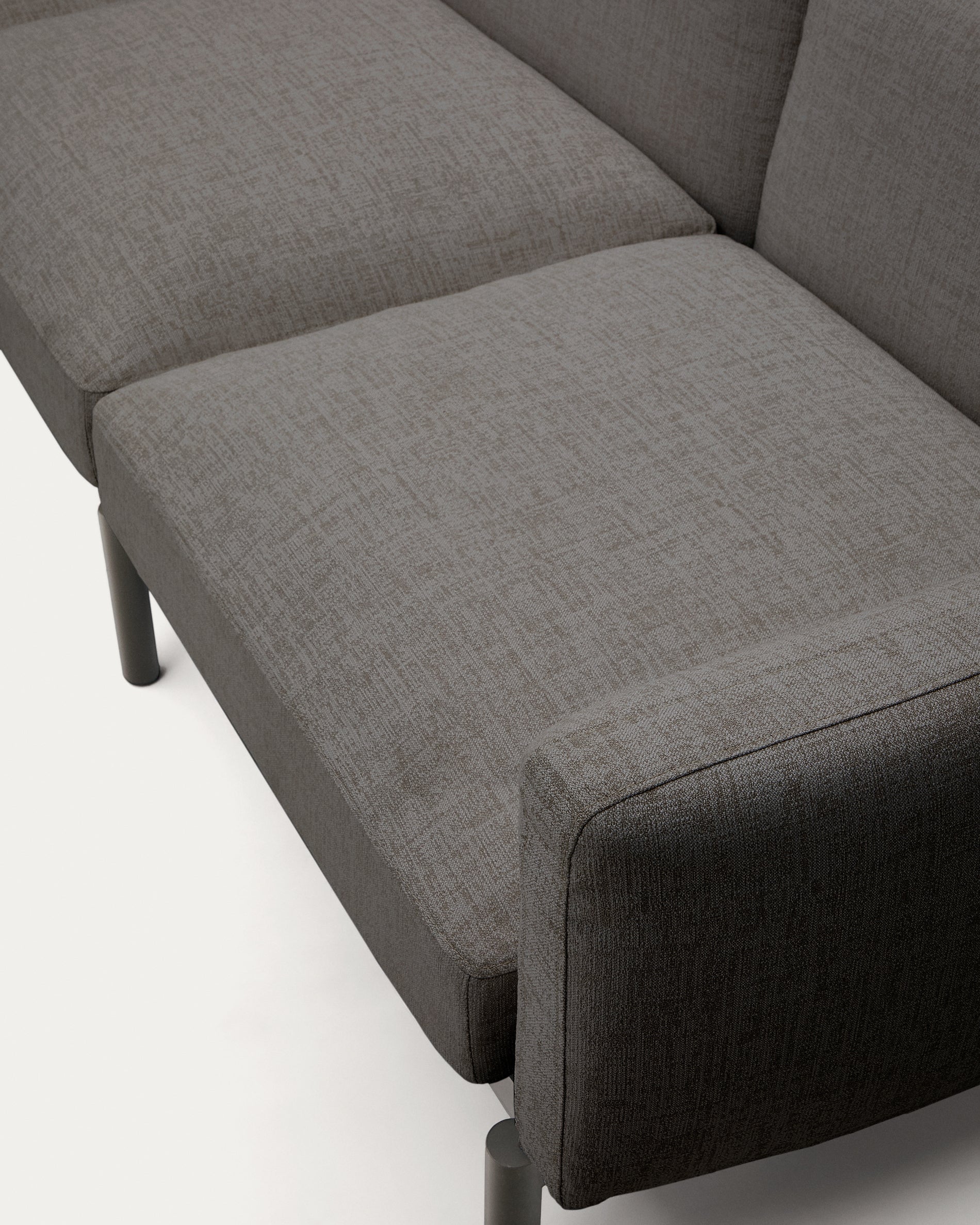 Modulares 5-Sitzer-Ecksofa für Outdoor Sorells Polsterung und Aluminium in Grau 276x191,5cm - Image 13