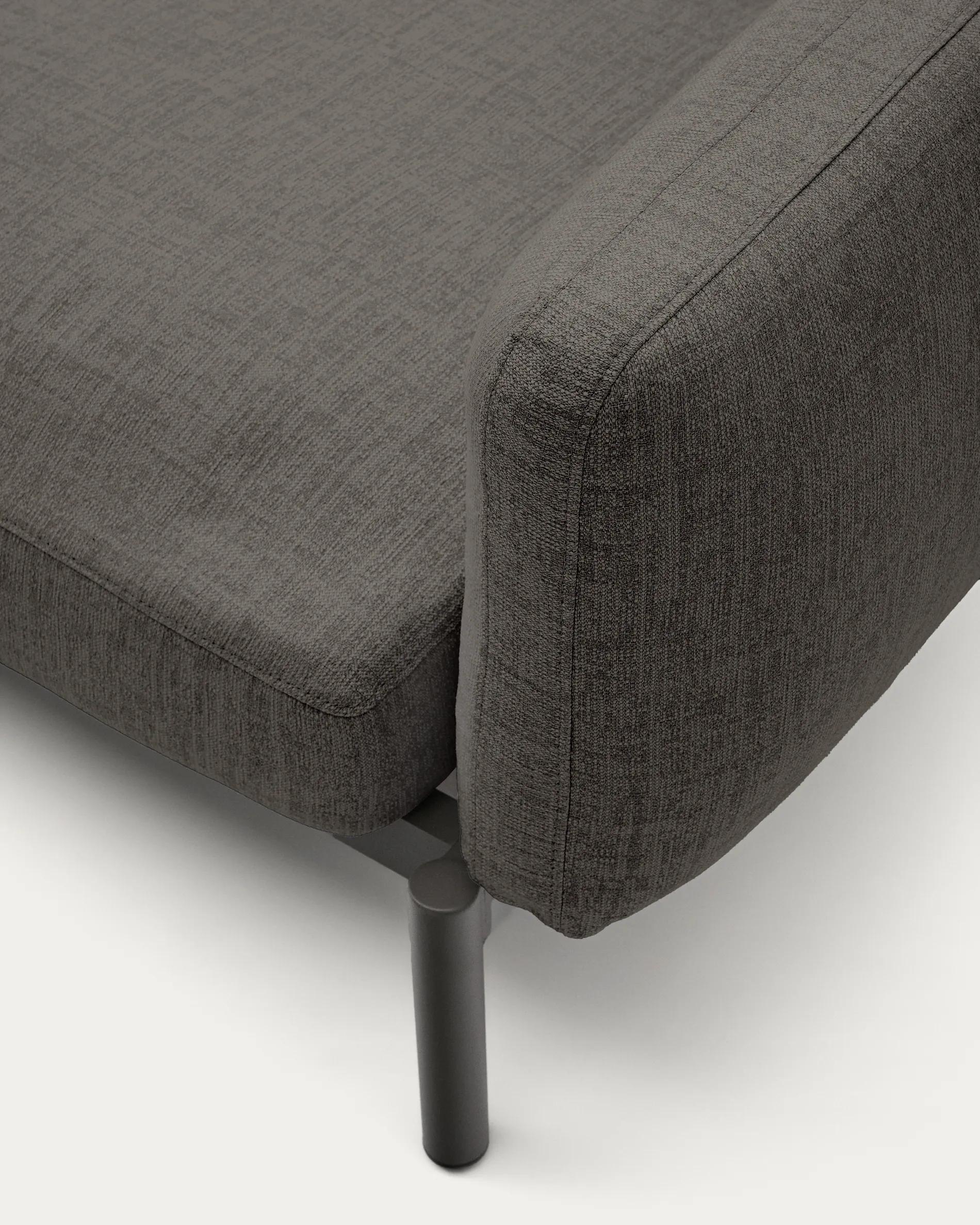 Modulares Outdoor-Ecksofa Sorells mit 5 Sitzplätzen mit grauer Polsterung und grauem Aluminium, mit Tischen aus Teakholz, 277 x 446 cm, FSC 100 % - Image 7