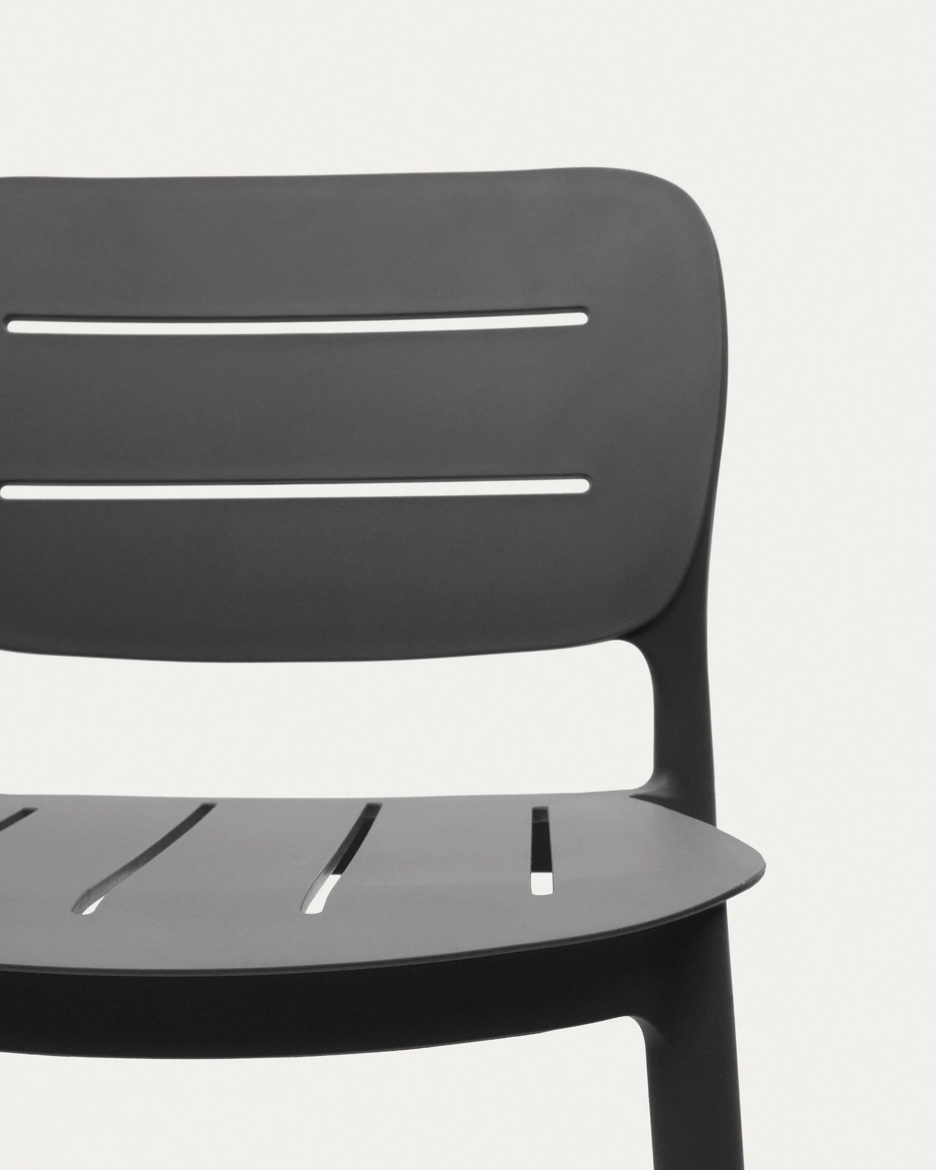 Morella stapelbarer Outdoor-Hocker aus grauem Kunststoff Höhe 65 cm - Image 13