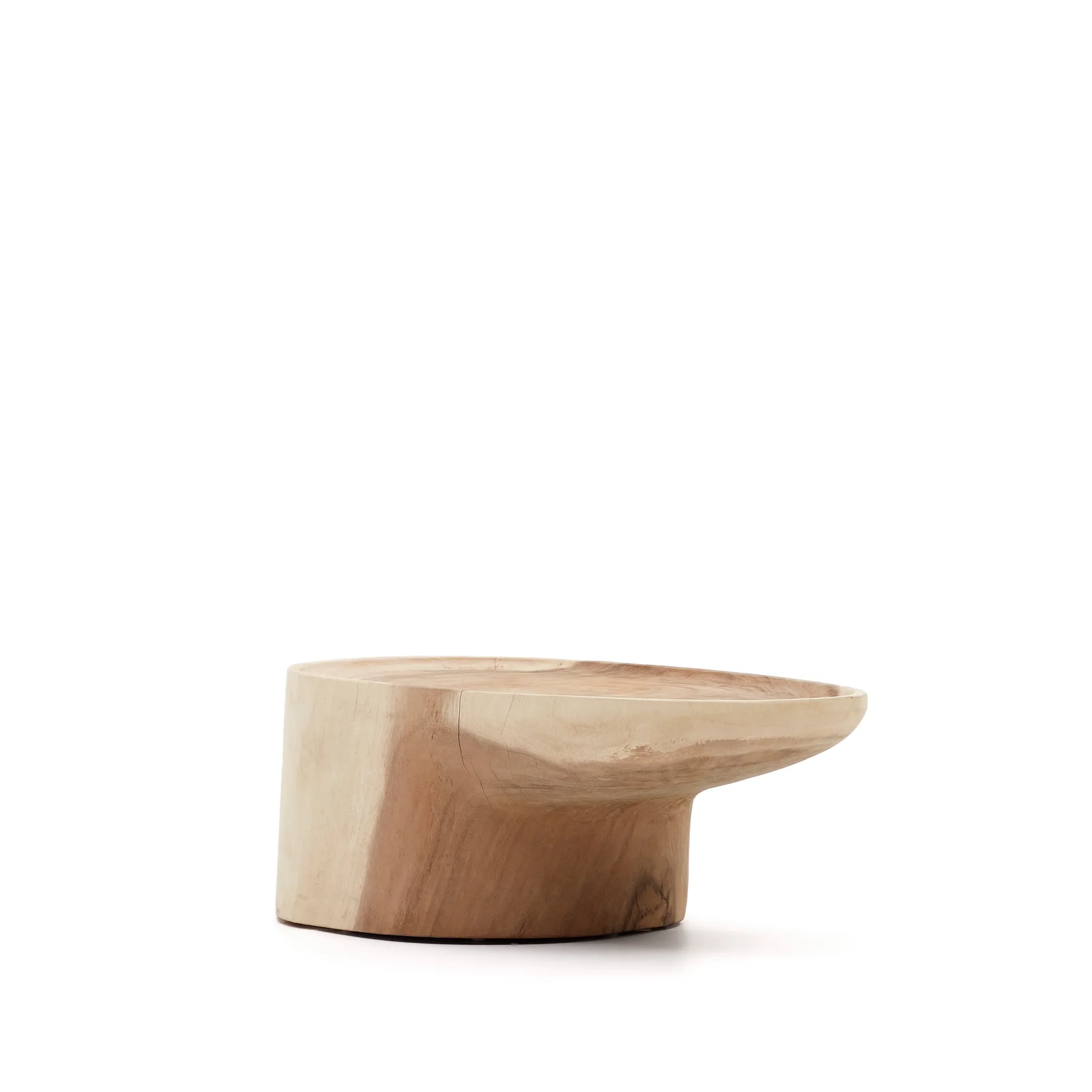 Mosi Couchtisch mit Standbein aus massivem Mungurholz Ø 90 x 50 cm - Image 3