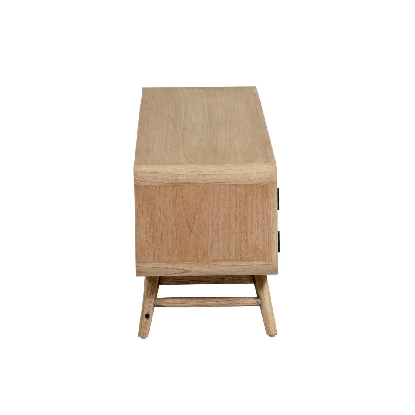 Nalu TV-Schrank 2 Türen aus massivem Mindiholz und Rattan 150 x 50 cm - Image 4